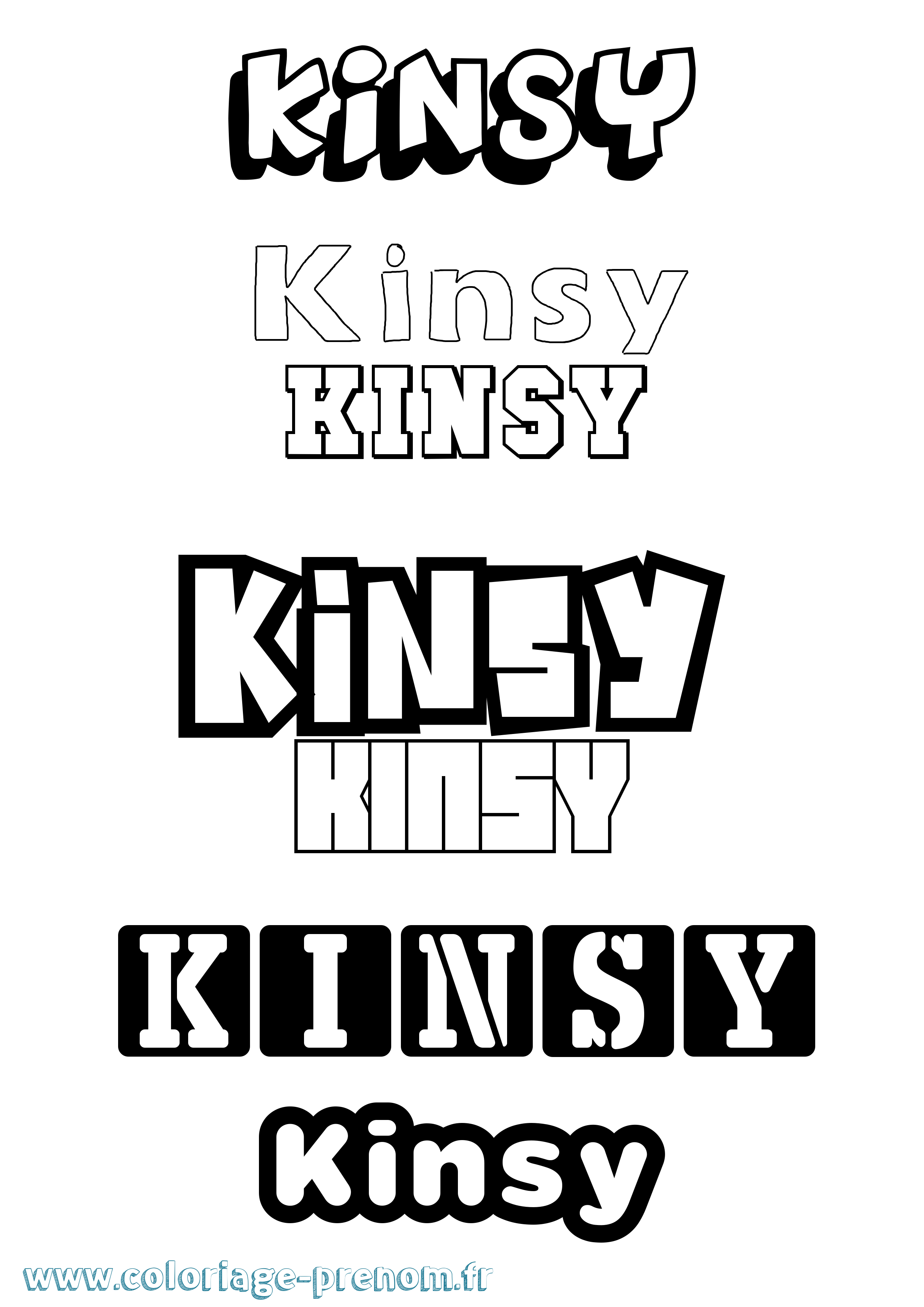 Coloriage Kinsy Simple Coloriage prénom Kinsy Simple
