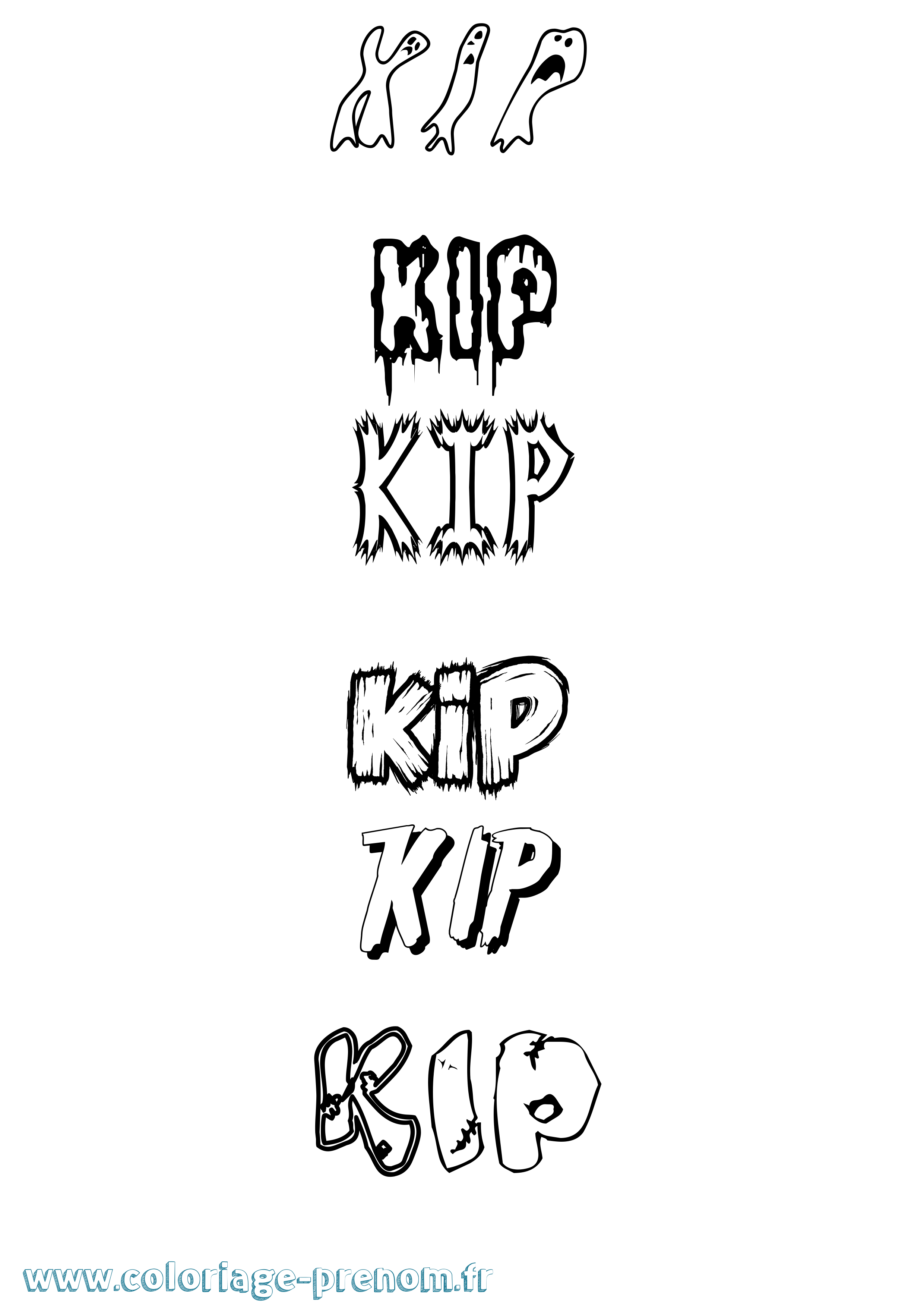 Coloriage Kip Frisson Coloriage prénom Kip Frisson