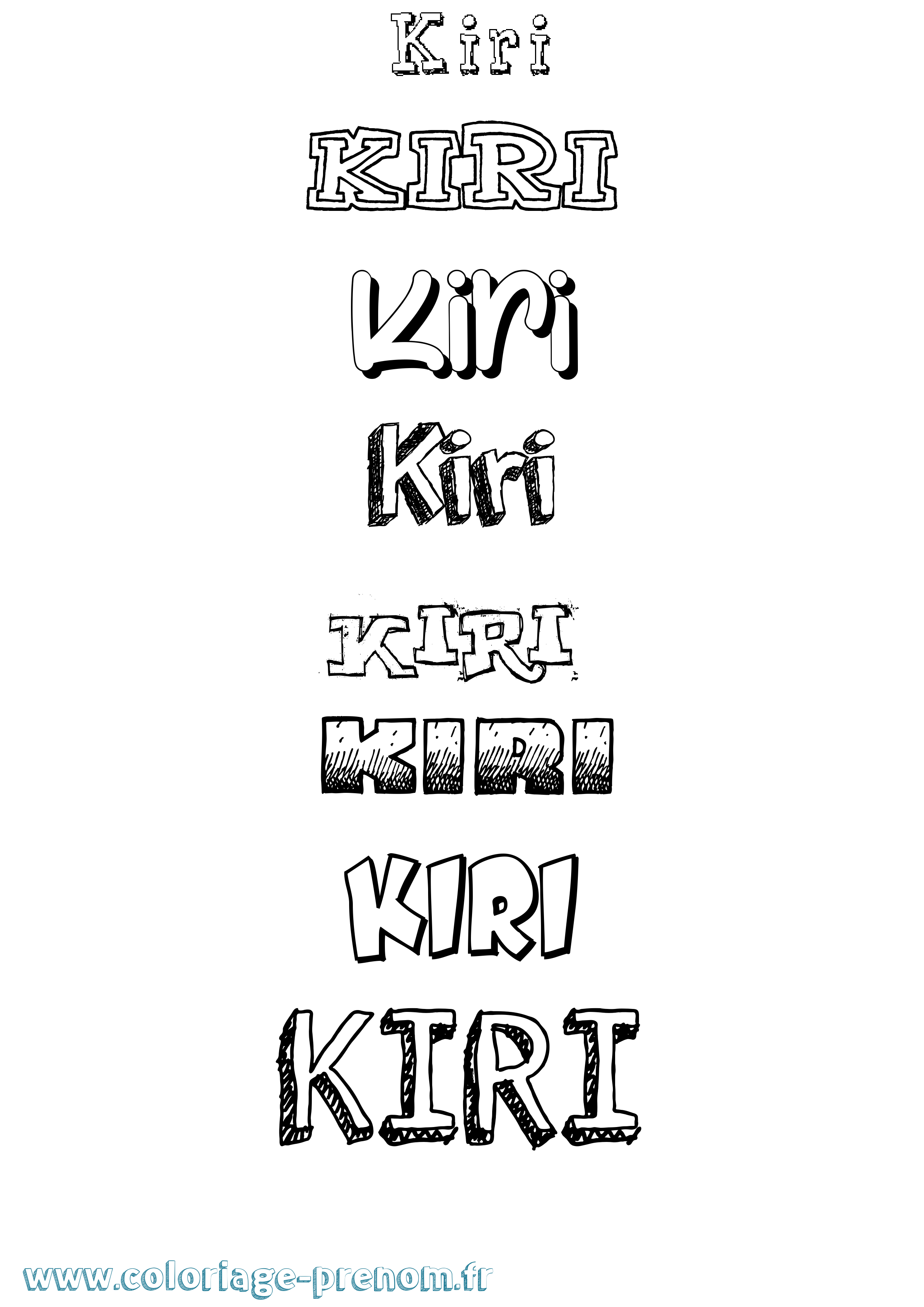 Coloriage Kiri Dessiné Coloriage prénom Kiri Dessiné