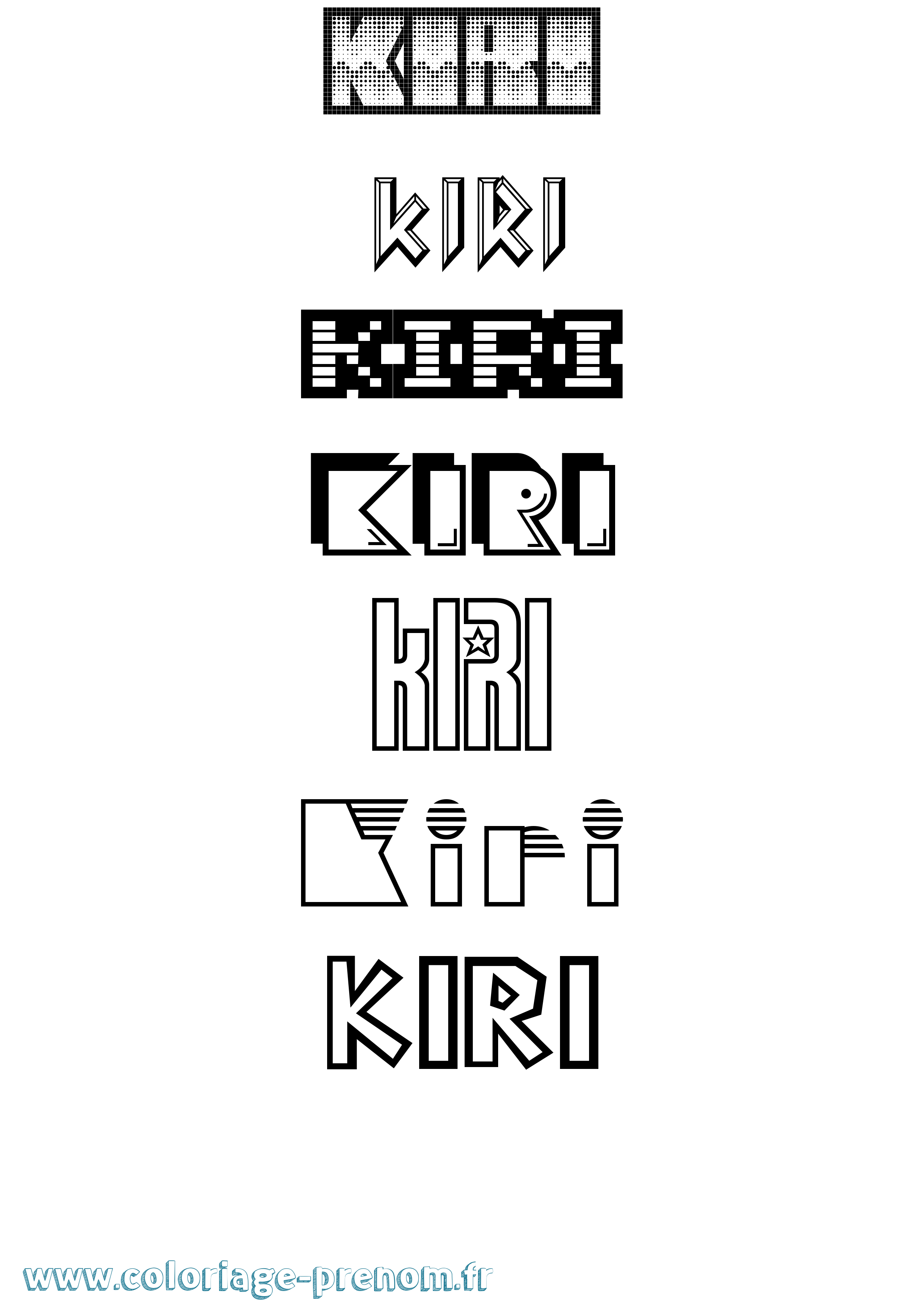 Coloriage Kiri Jeux Vidéos Coloriage prénom Kiri Jeux Vidéos