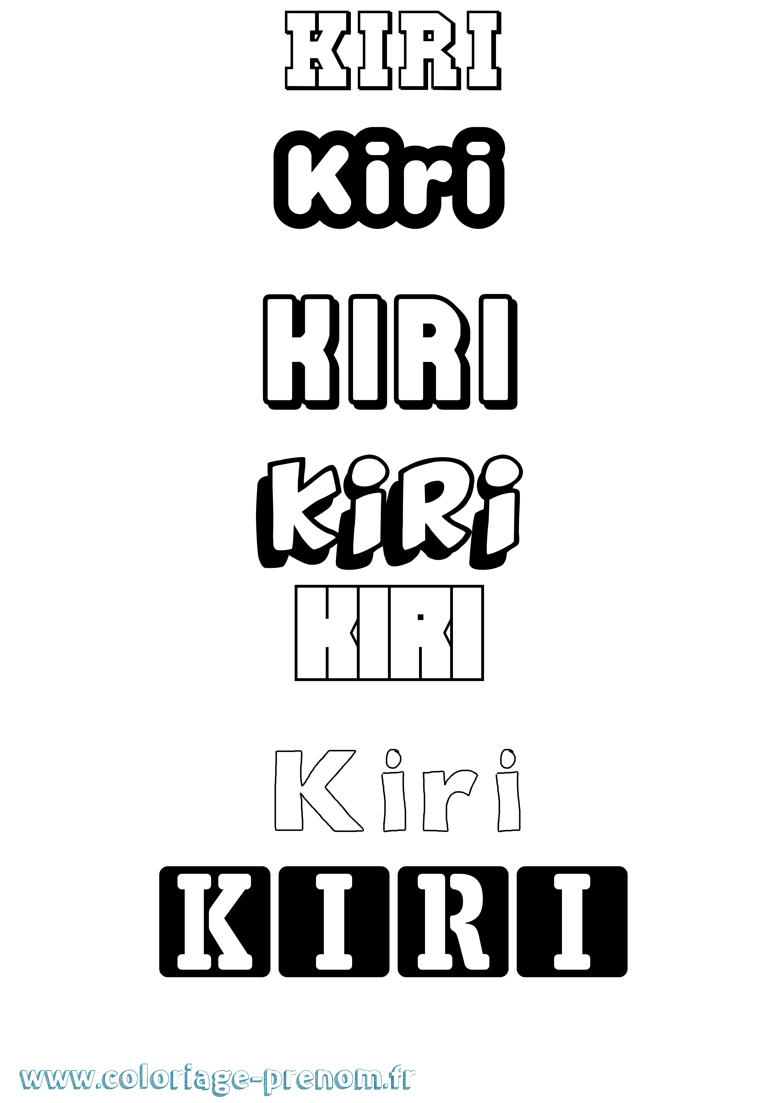 Coloriage Kiri Simple Coloriage prénom Kiri Simple
