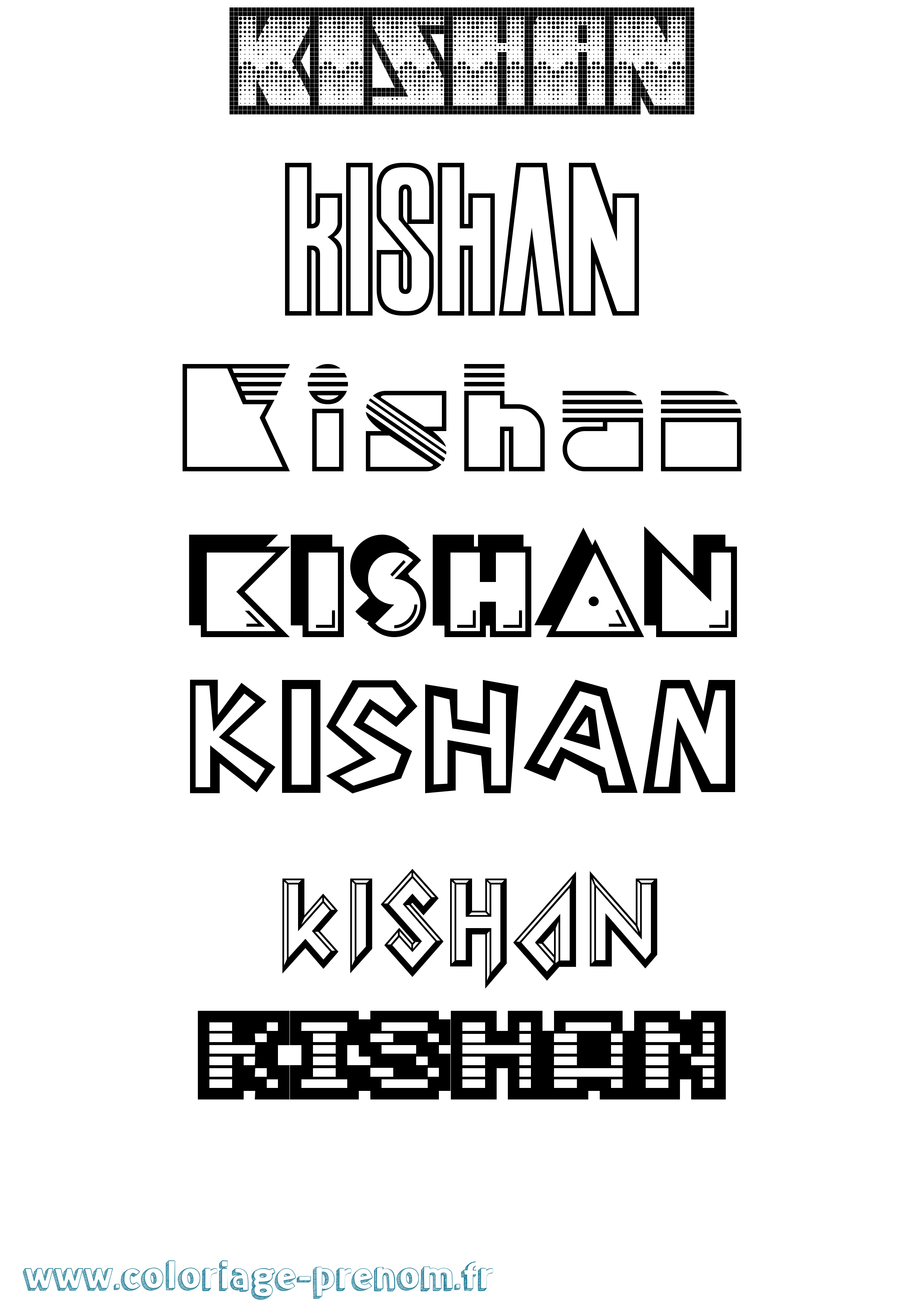 Coloriage Kishan Jeux Vidéos Coloriage prénom Kishan Jeux Vidéos