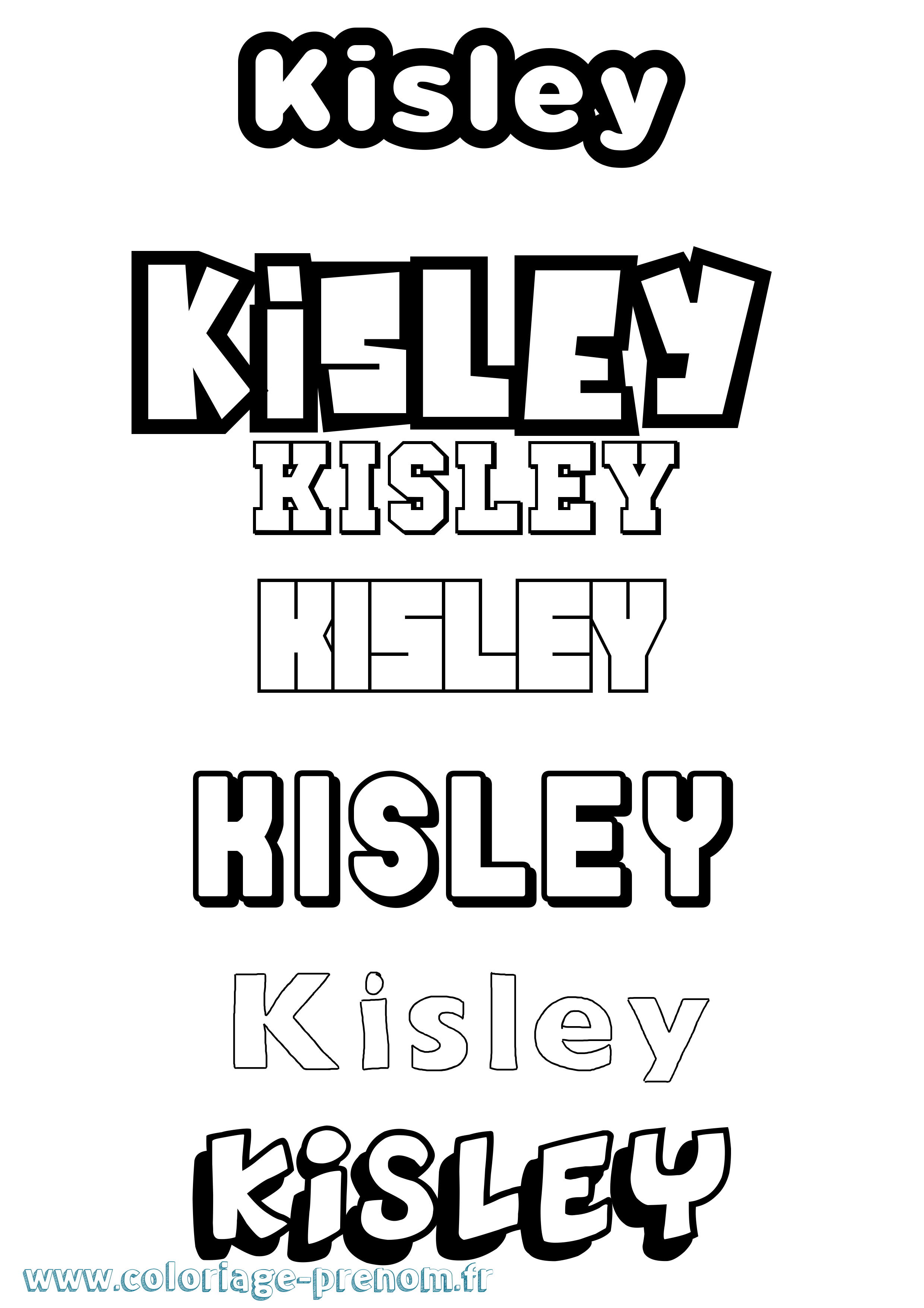Coloriage Kisley Simple Coloriage prénom Kisley Simple