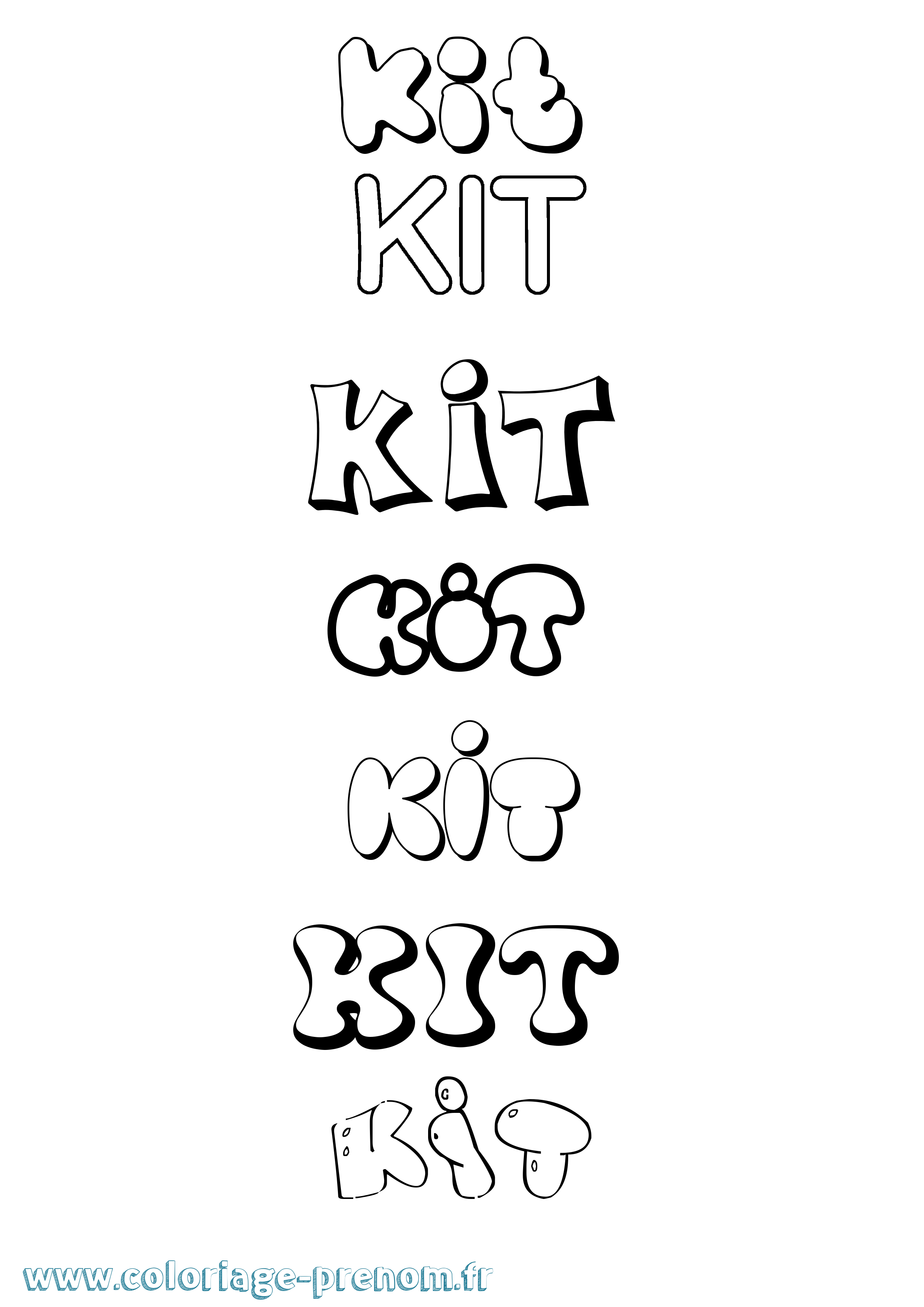 Coloriage Kit Bubble Coloriage prénom Kit Bubble