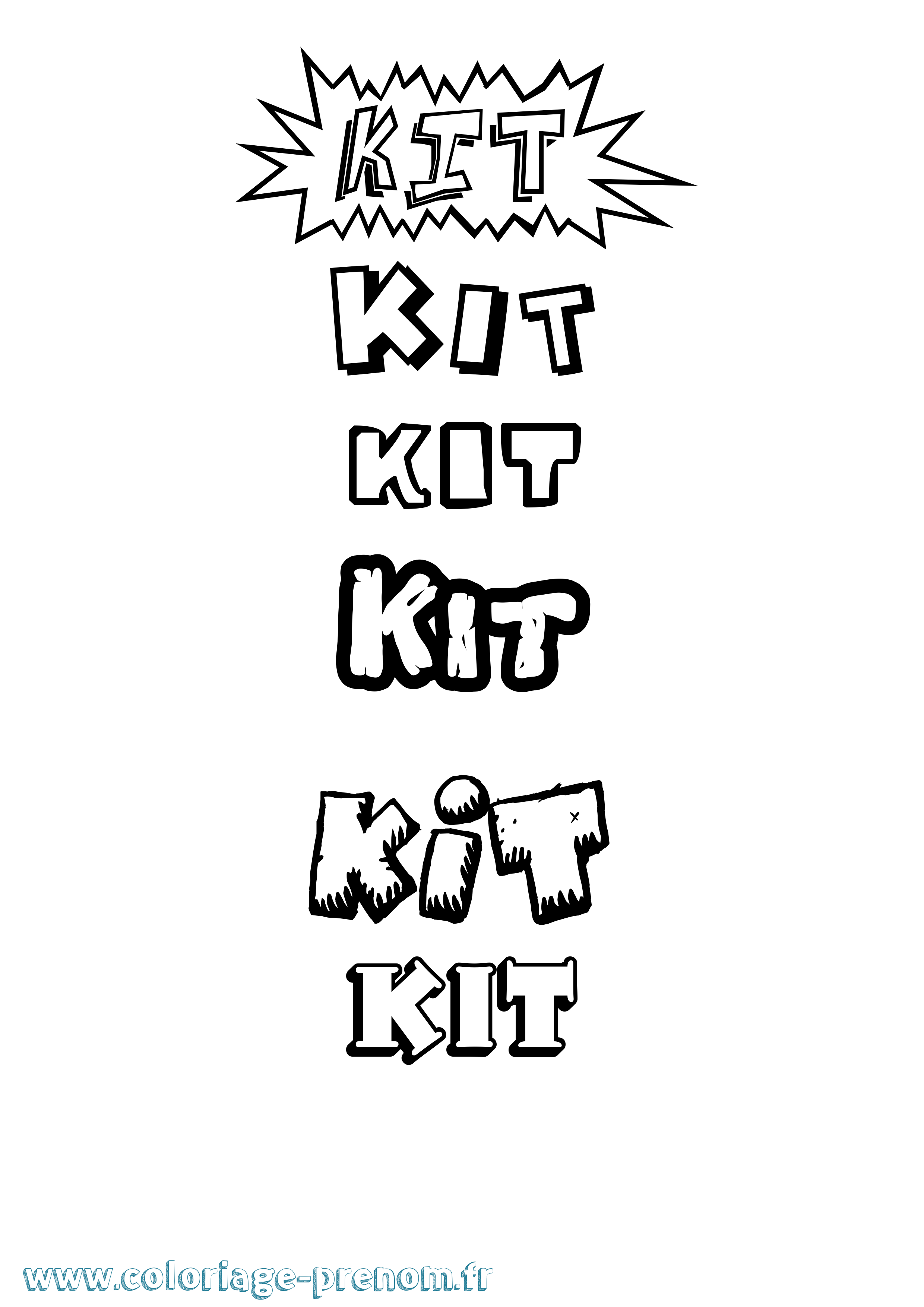 Coloriage Kit Dessin Animé Coloriage prénom Kit Dessin Animé