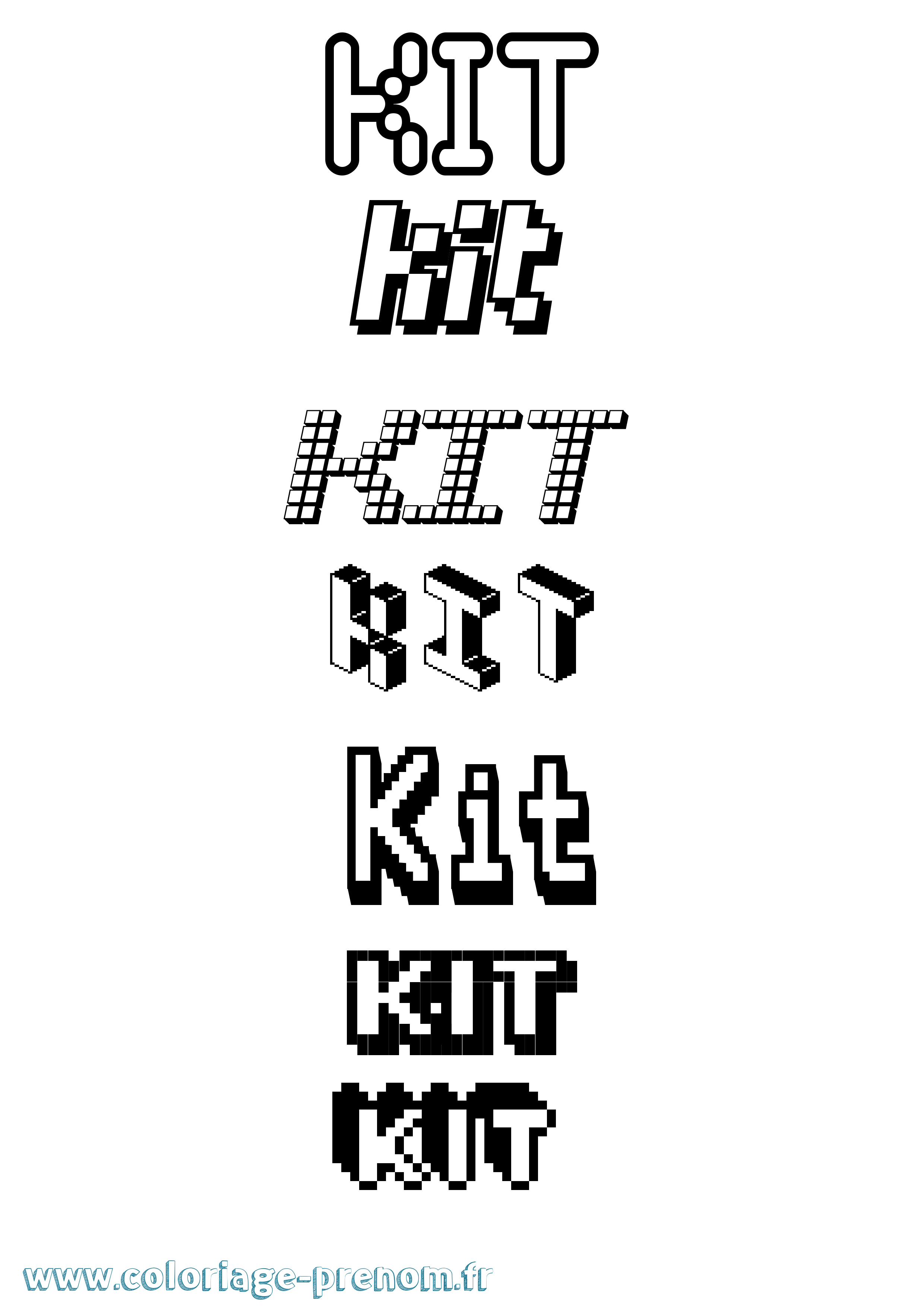 Coloriage Kit Pixel Coloriage prénom Kit Pixel