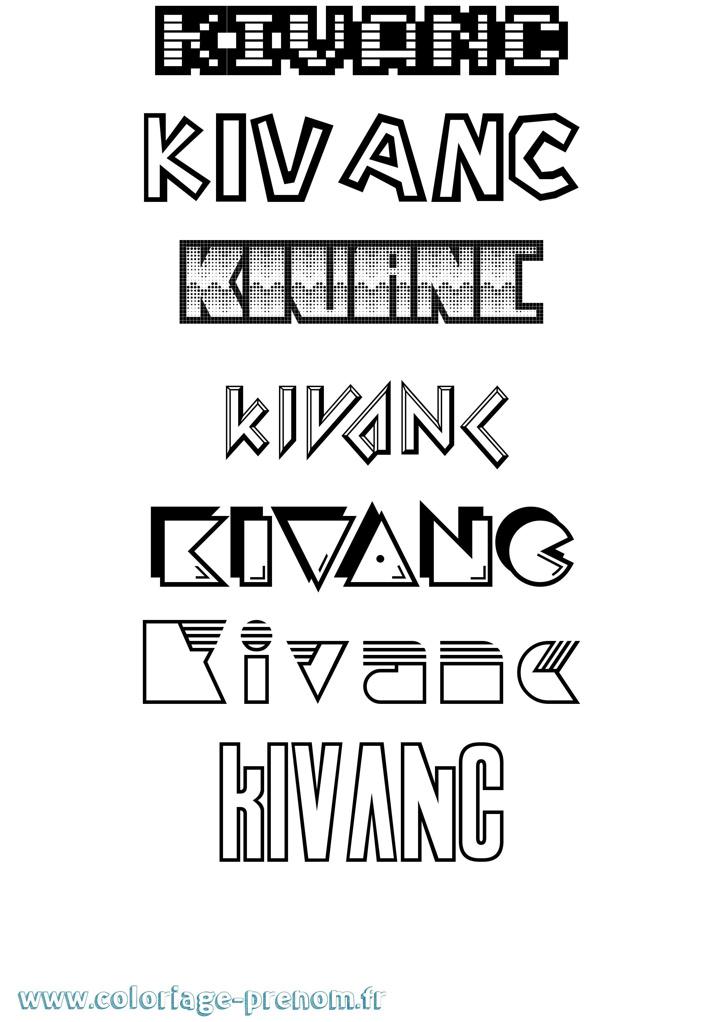 Coloriage Kivanc Jeux Vidéos Coloriage prénom Kivanc Jeux Vidéos