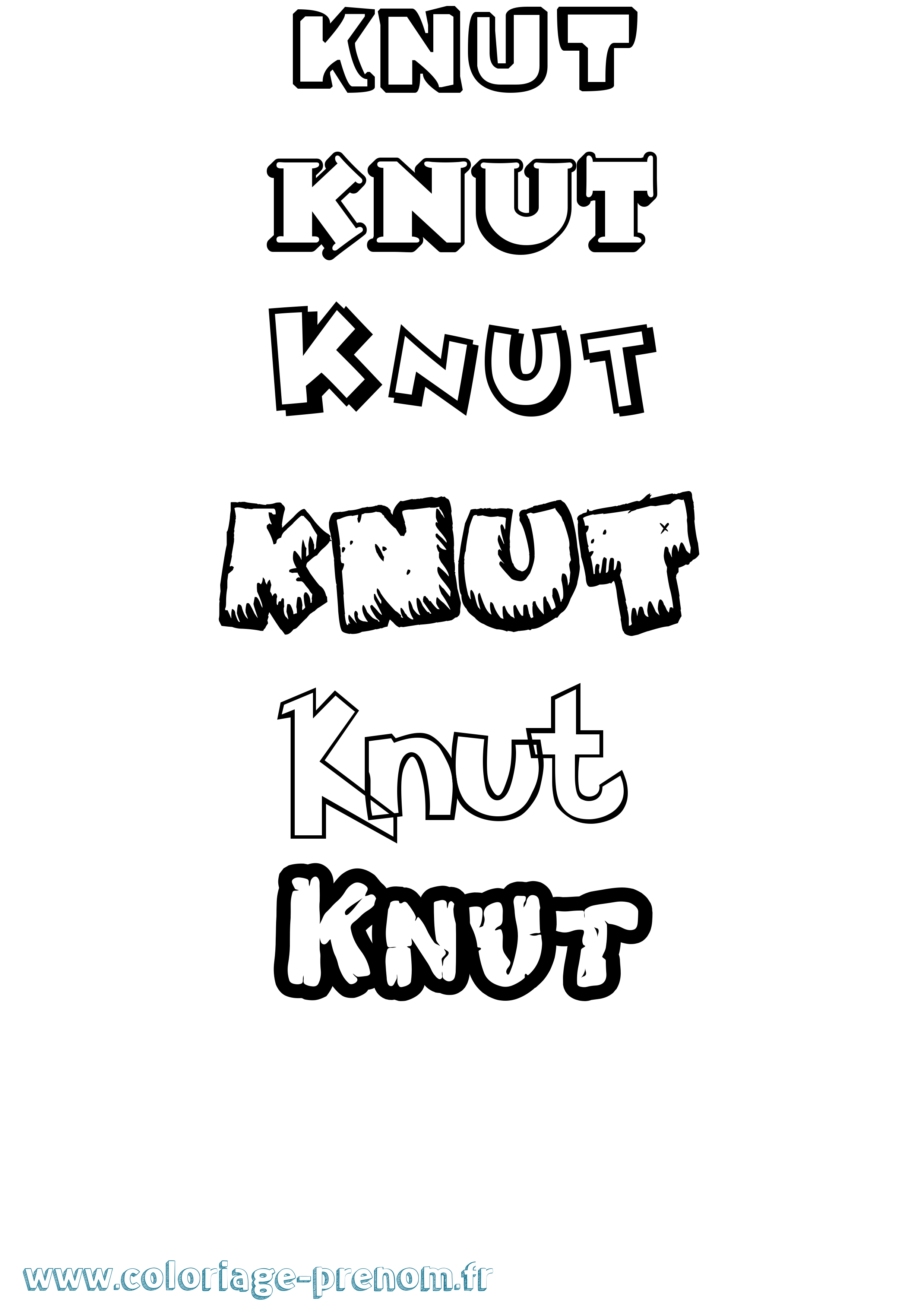 Coloriage Knut Dessin Animé Coloriage prénom Knut Dessin Animé