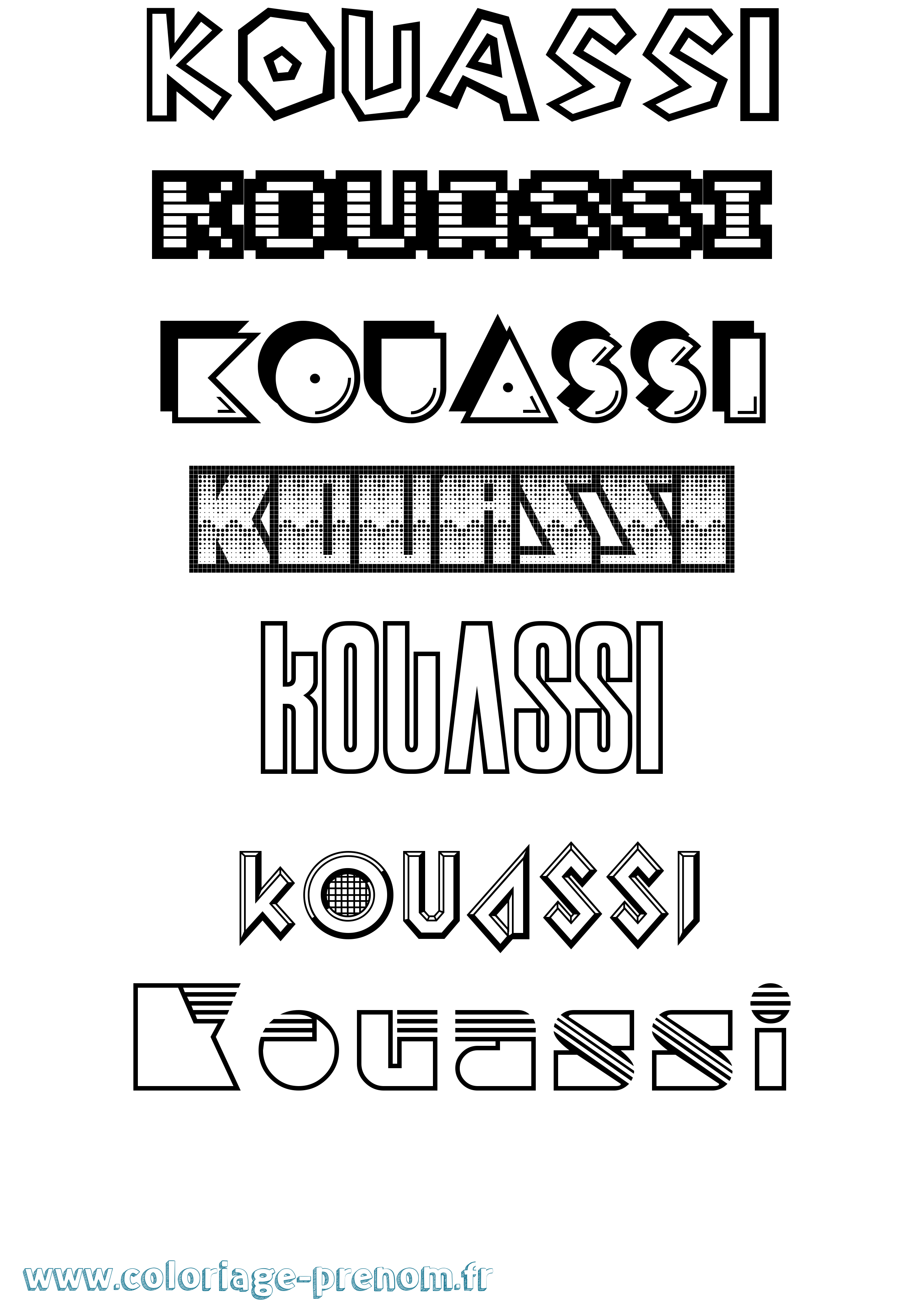 Coloriage Kouassi Jeux Vidéos Coloriage prénom Kouassi Jeux Vidéos