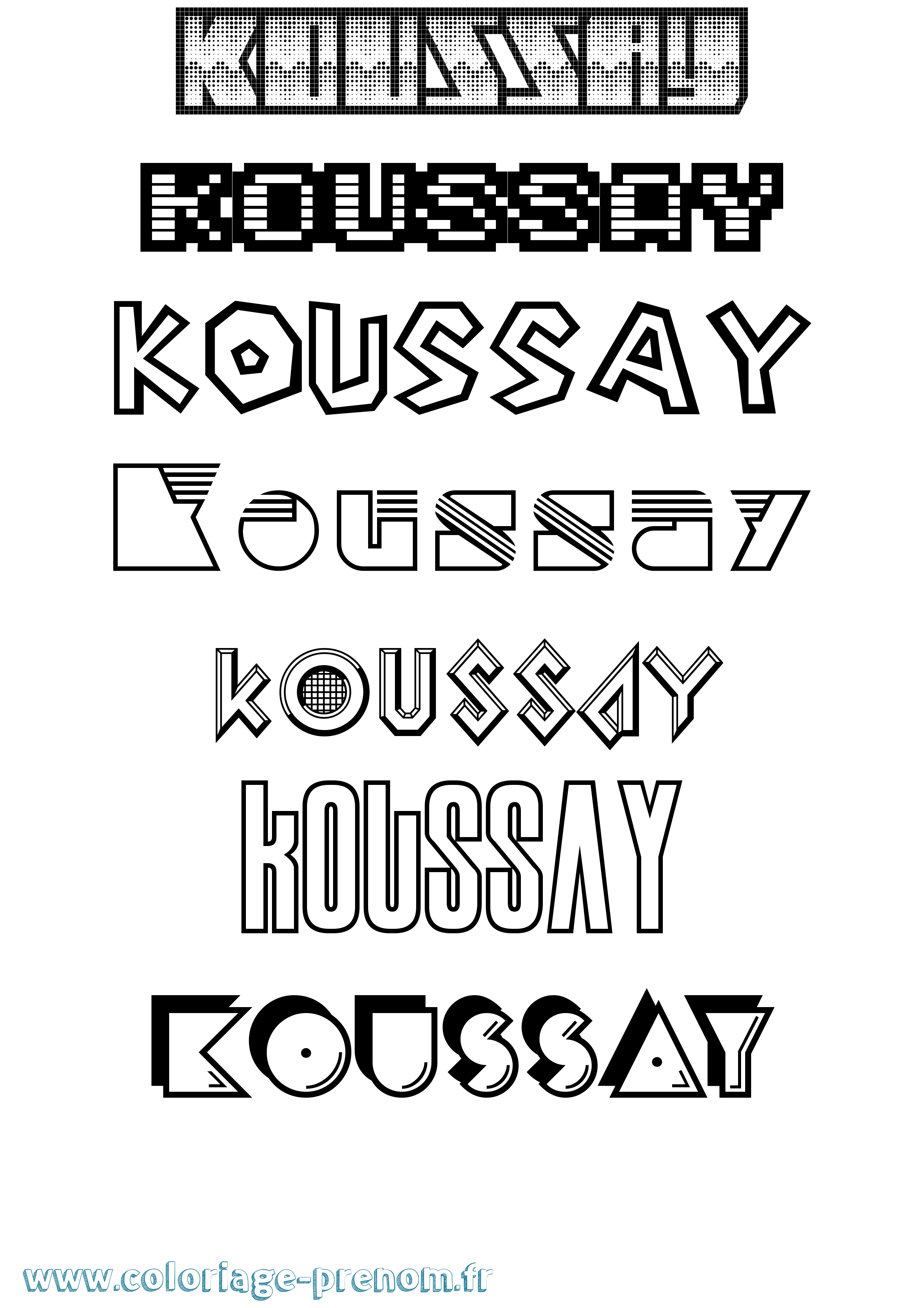 Coloriage Koussay Jeux Vidéos Coloriage prénom Koussay Jeux Vidéos