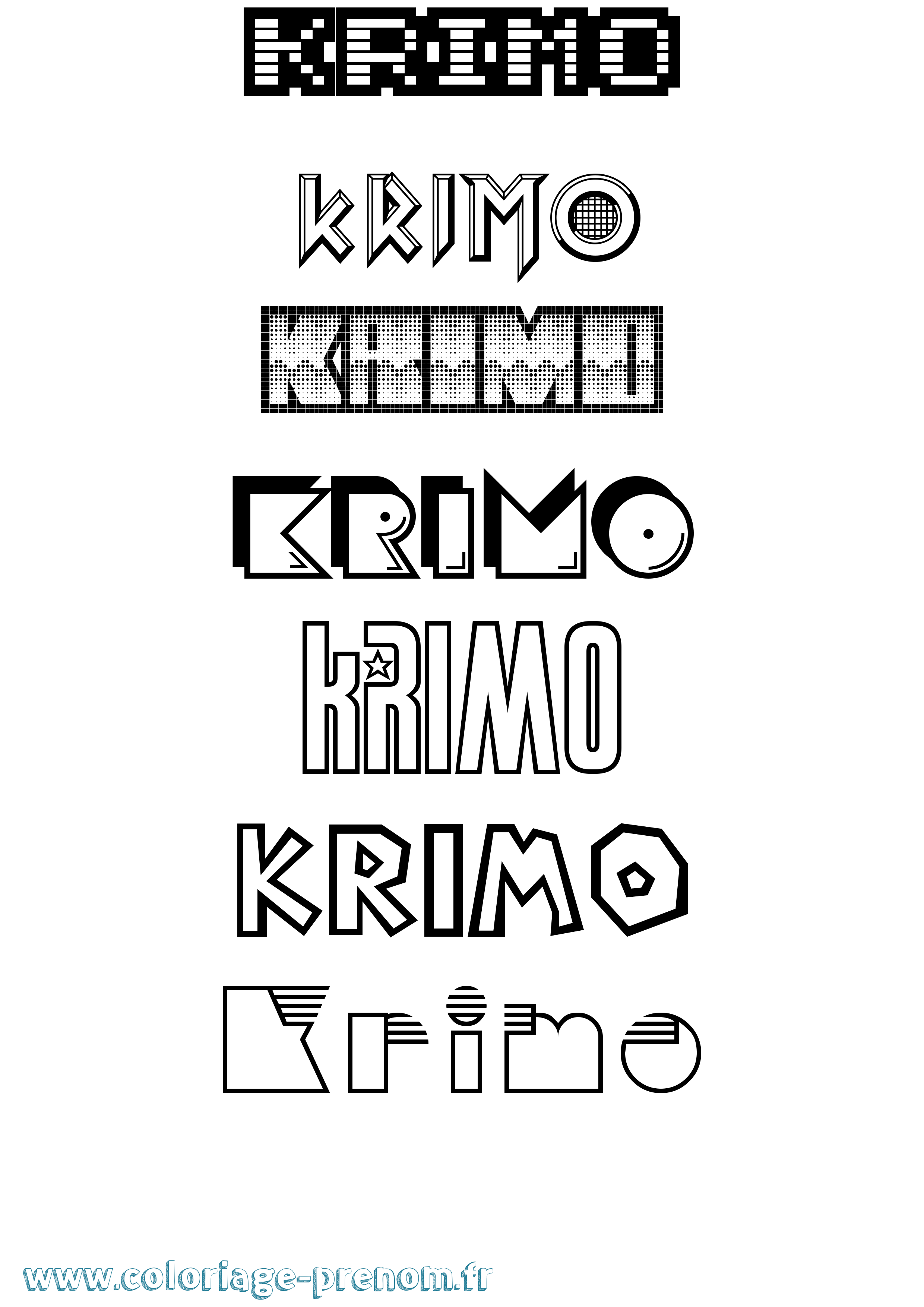Coloriage Krimo Jeux Vidéos Coloriage prénom Krimo Jeux Vidéos