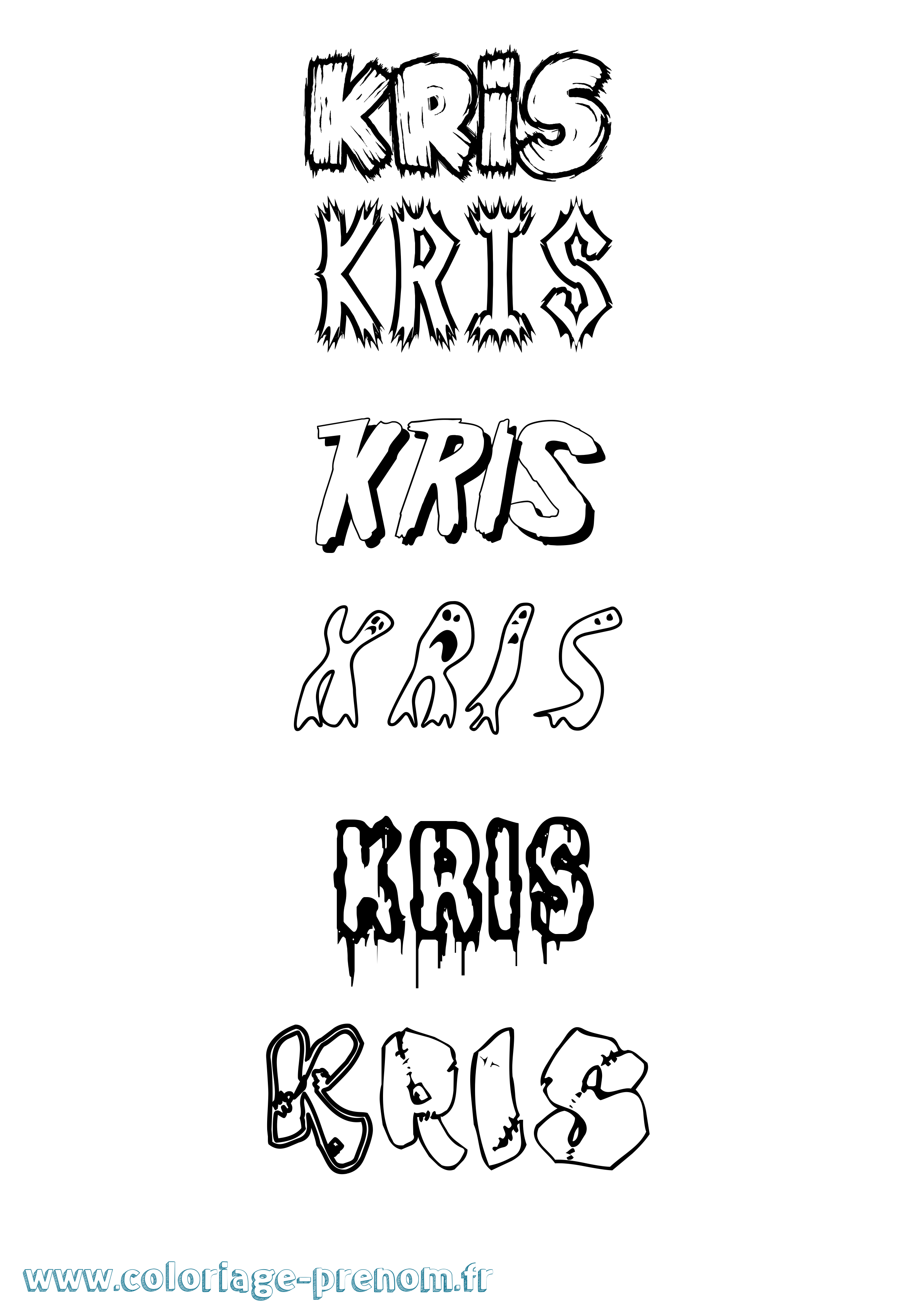 Coloriage Kris Frisson Coloriage prénom Kris Frisson