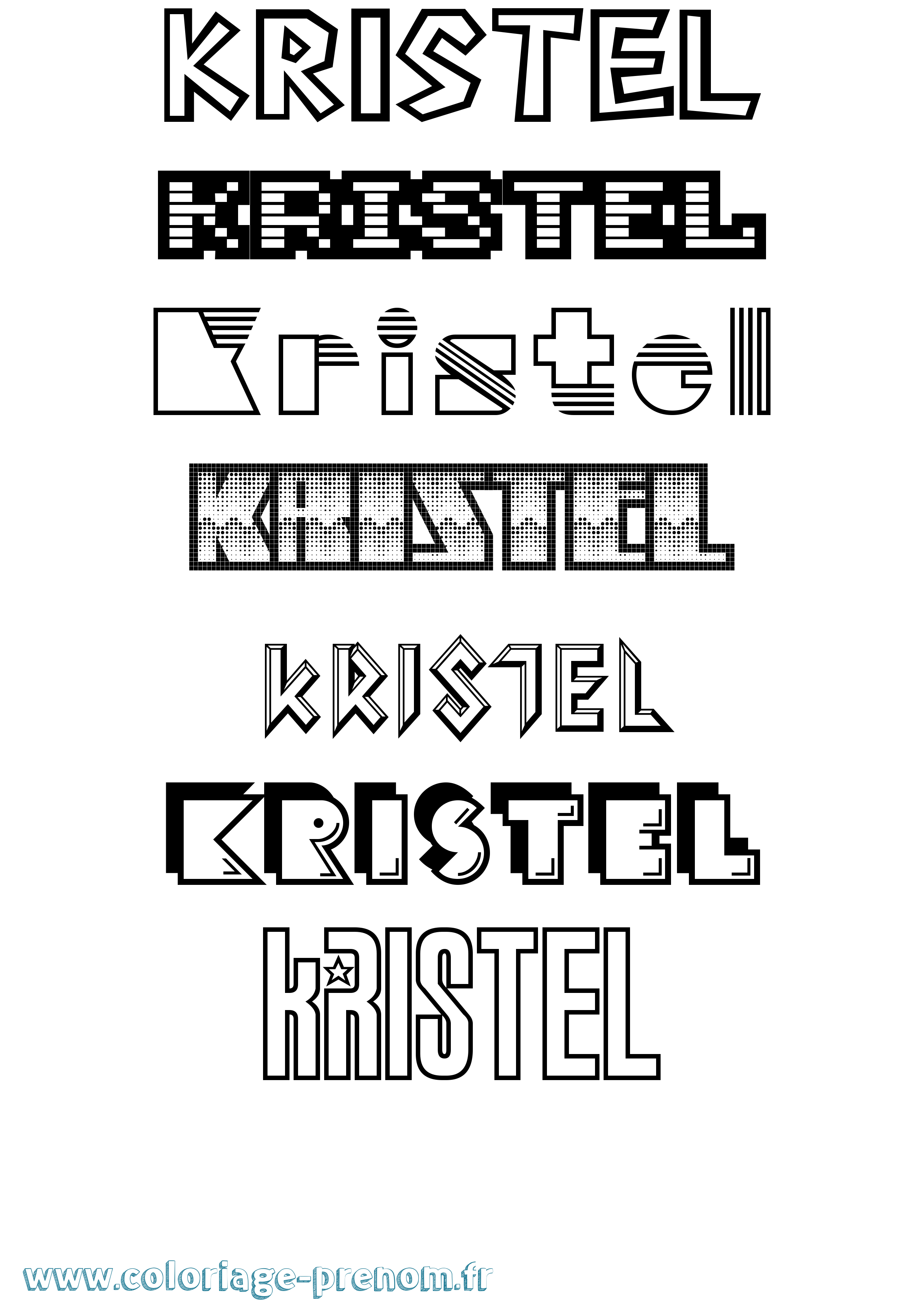 Coloriage Kristel Jeux Vidéos Coloriage prénom Kristel Jeux Vidéos