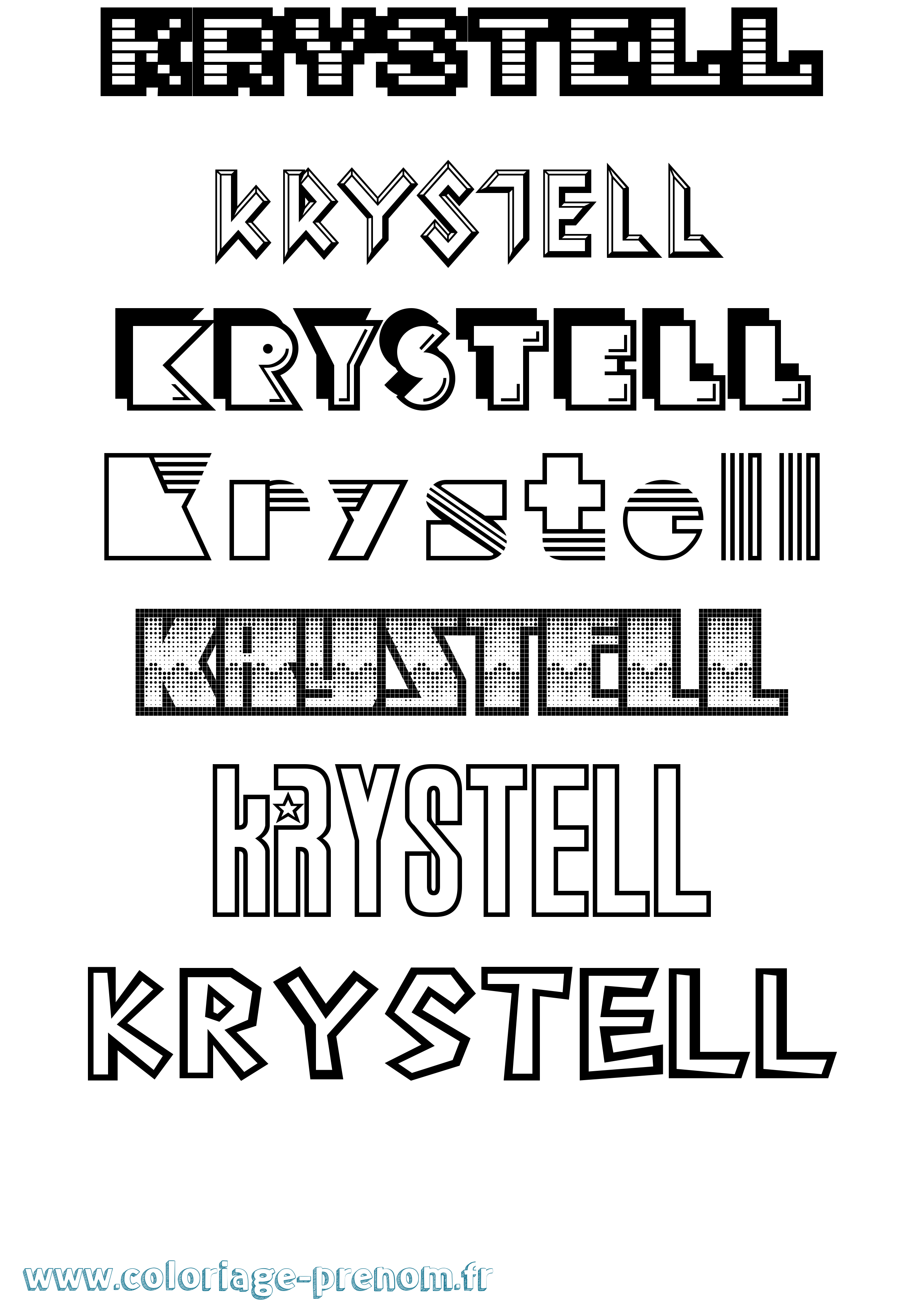Coloriage Krystell Jeux Vidéos Coloriage prénom Krystell Jeux Vidéos