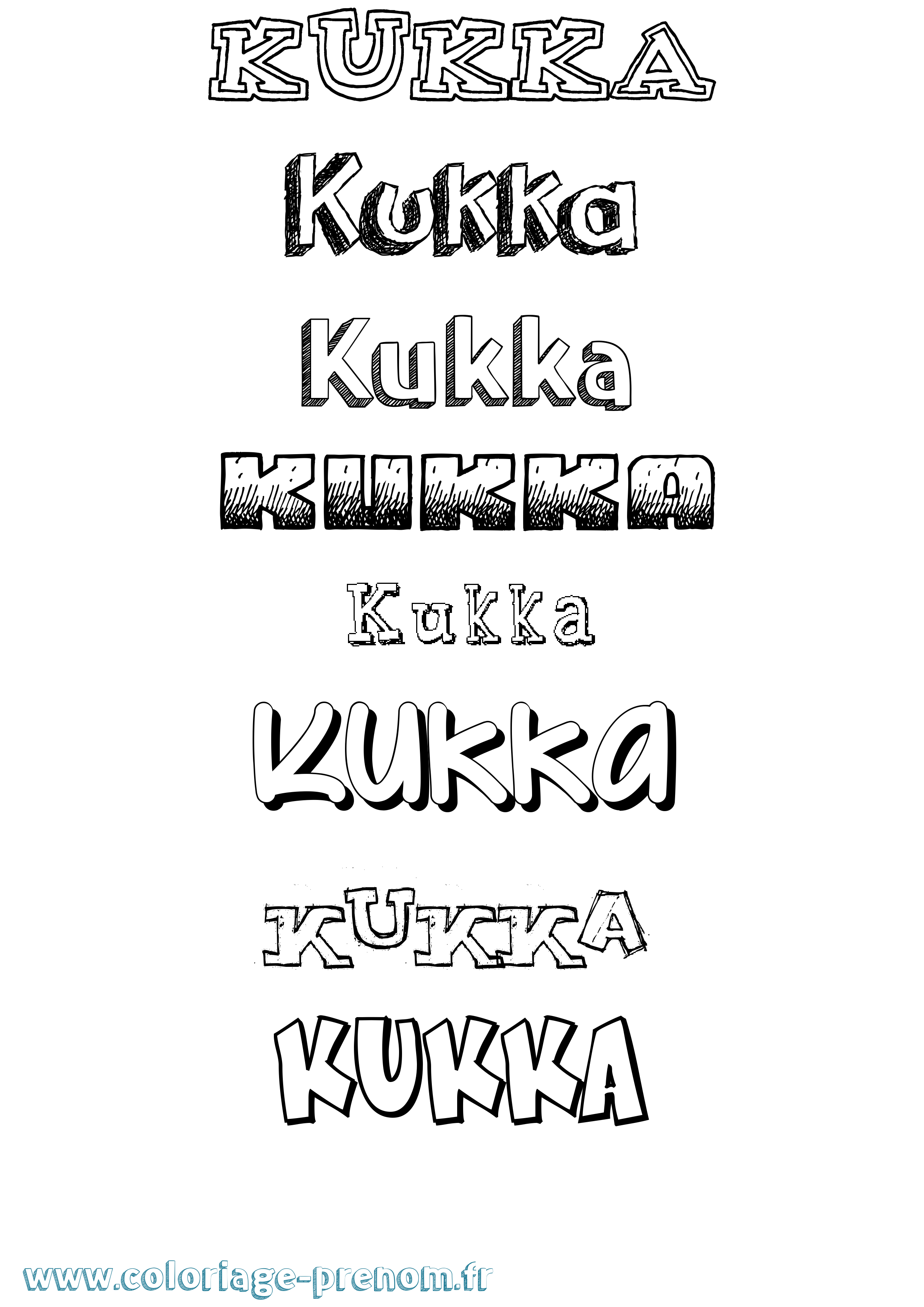 Coloriage Kukka Dessiné Coloriage prénom Kukka Dessiné