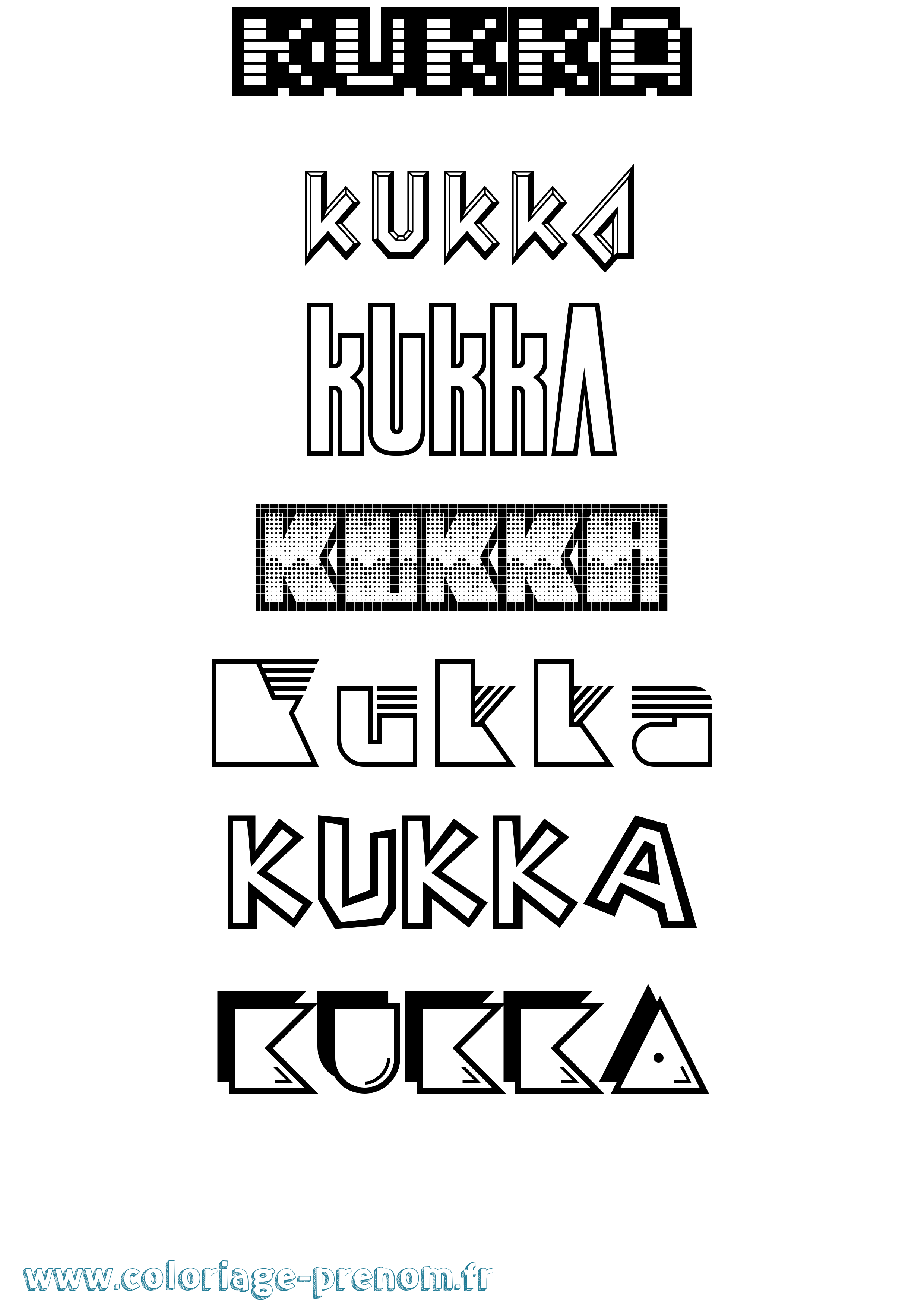 Coloriage Kukka Jeux Vidéos Coloriage prénom Kukka Jeux Vidéos