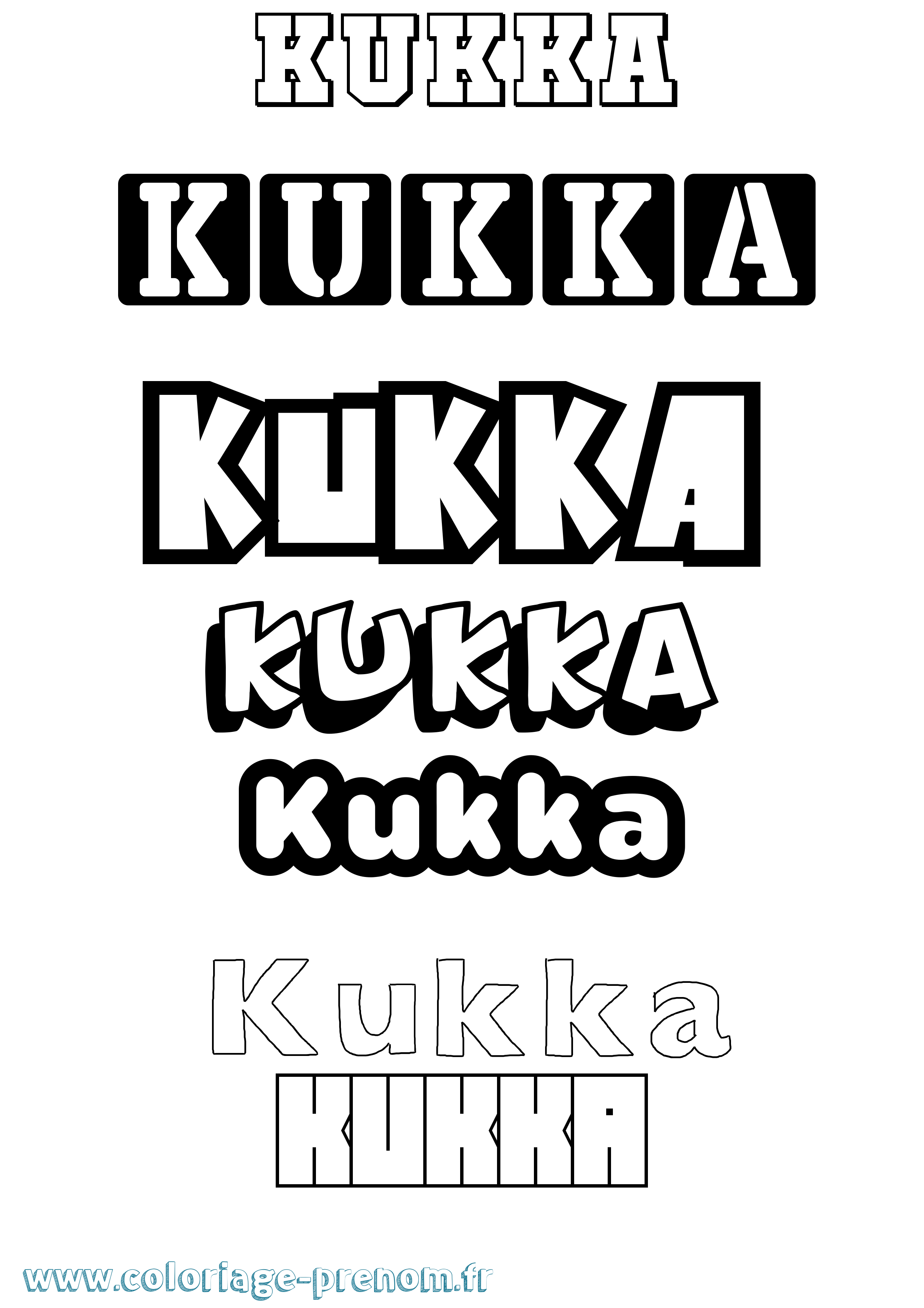 Coloriage Kukka Simple Coloriage prénom Kukka Simple