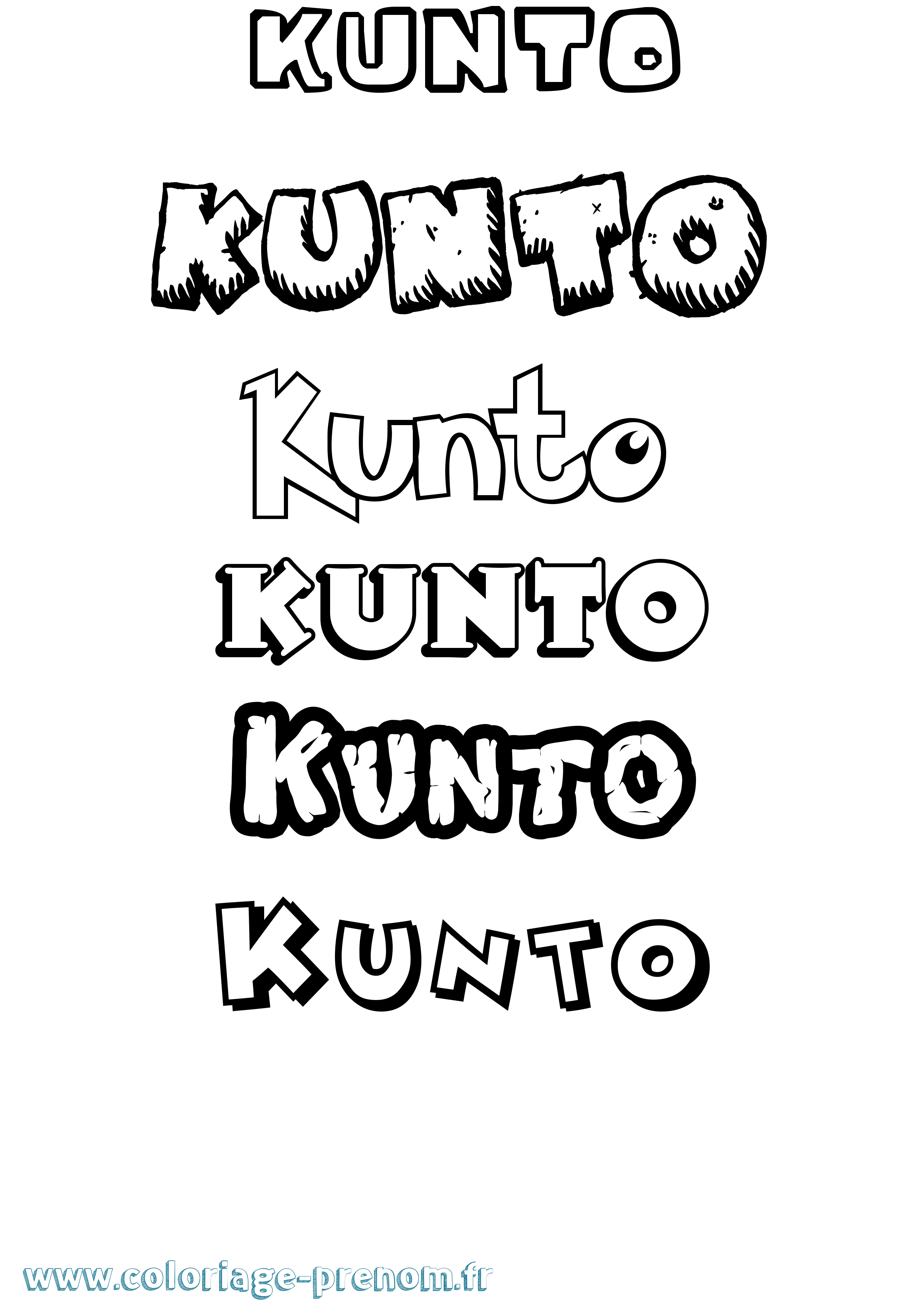 Coloriage Kunto Dessin Animé Coloriage prénom Kunto Dessin Animé