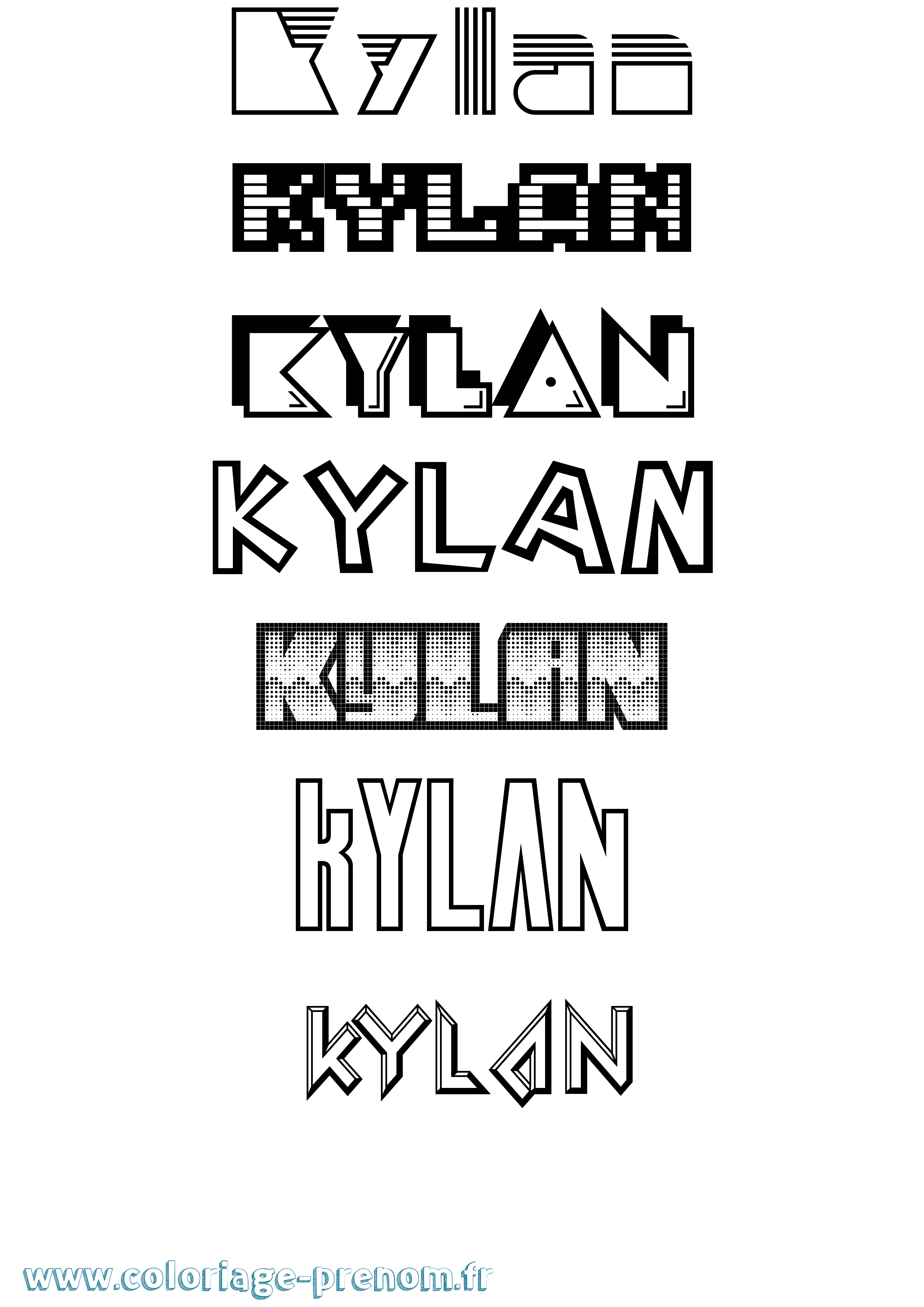 Coloriage Kylan Jeux Vidéos Coloriage prénom Kylan Jeux Vidéos