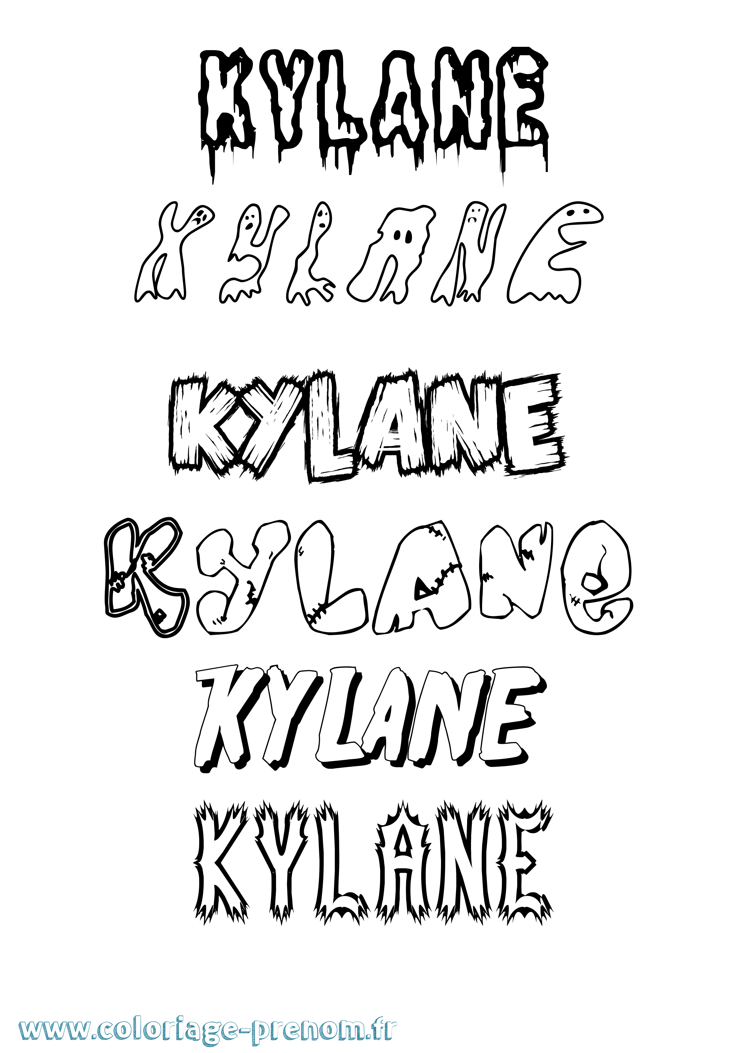 Coloriage Kylane Frisson Coloriage prénom Kylane Frisson