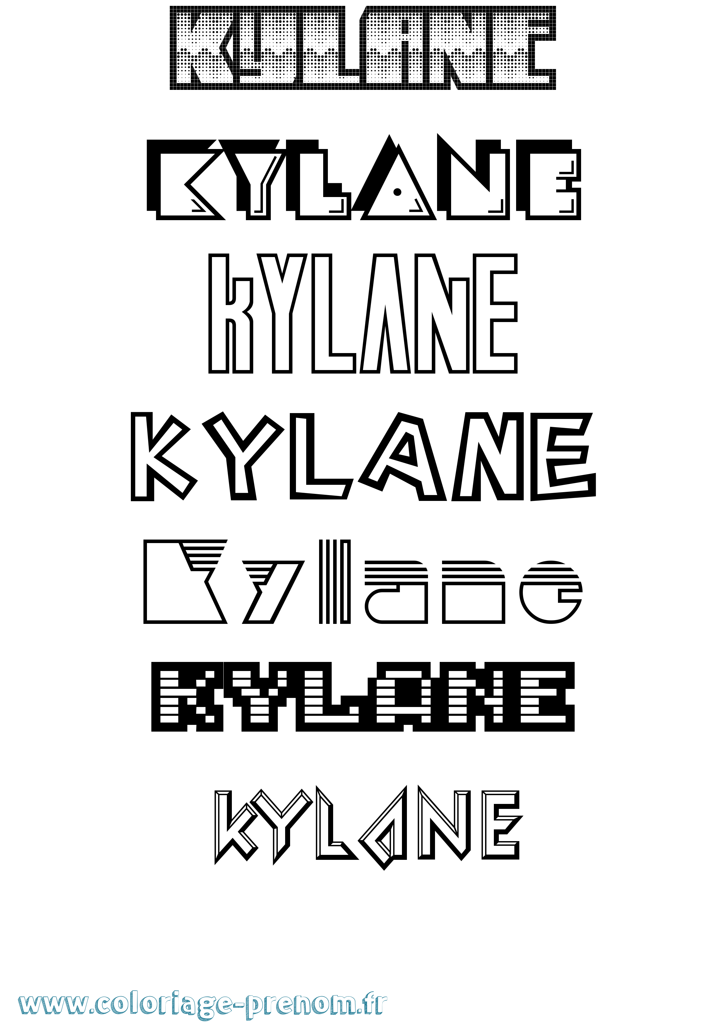 Coloriage Kylane Jeux Vidéos Coloriage prénom Kylane Jeux Vidéos