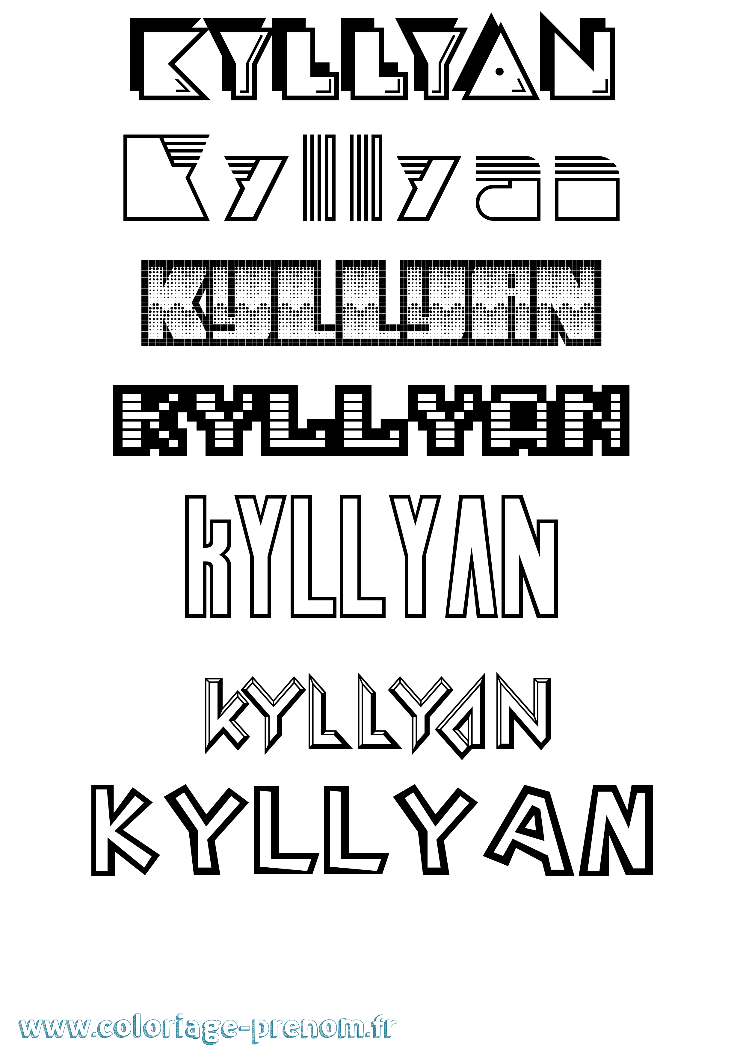 Coloriage Kyllyan Jeux Vidéos Coloriage prénom Kyllyan Jeux Vidéos