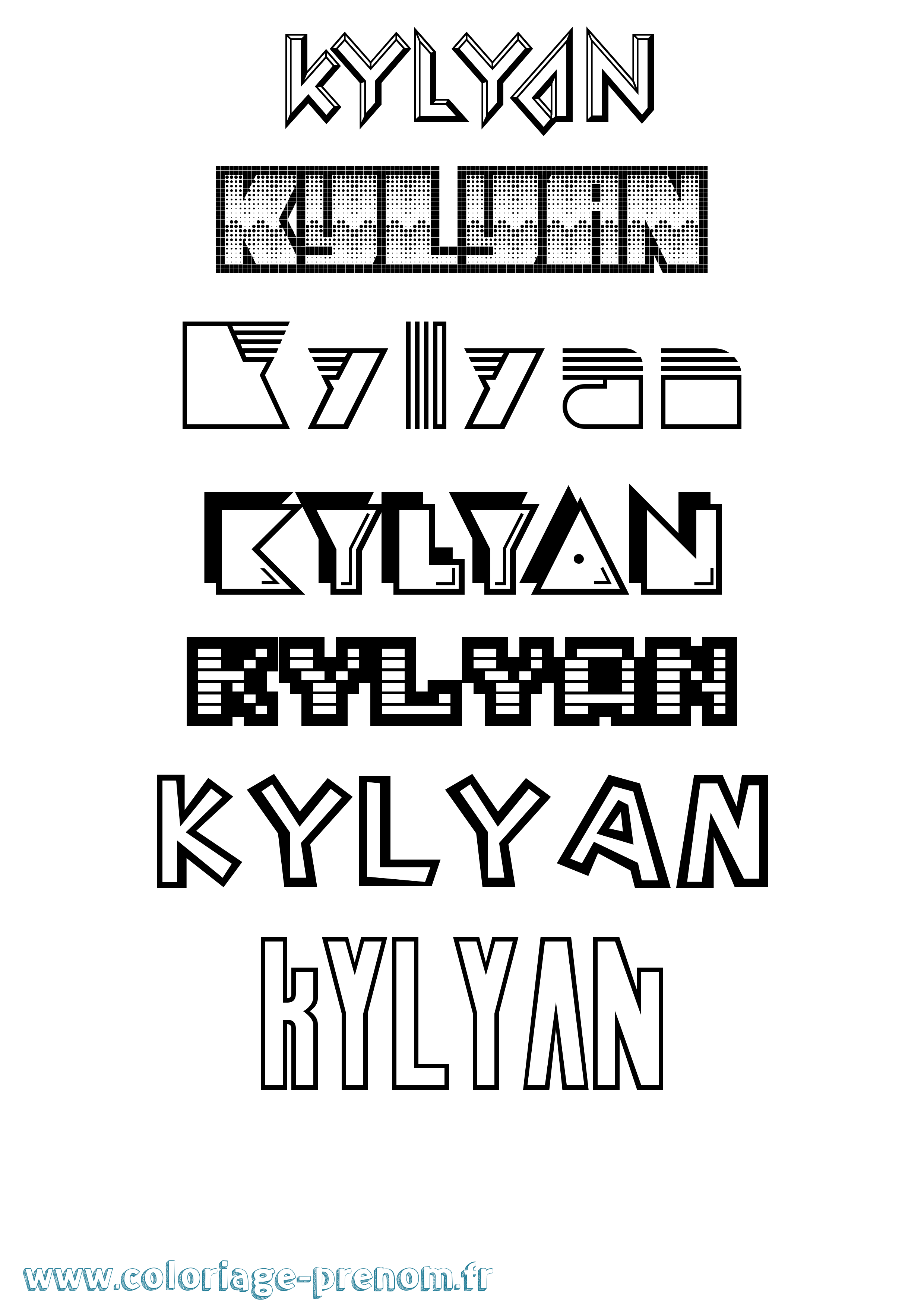 Coloriage Kylyan Jeux Vidéos Coloriage prénom Kylyan Jeux Vidéos