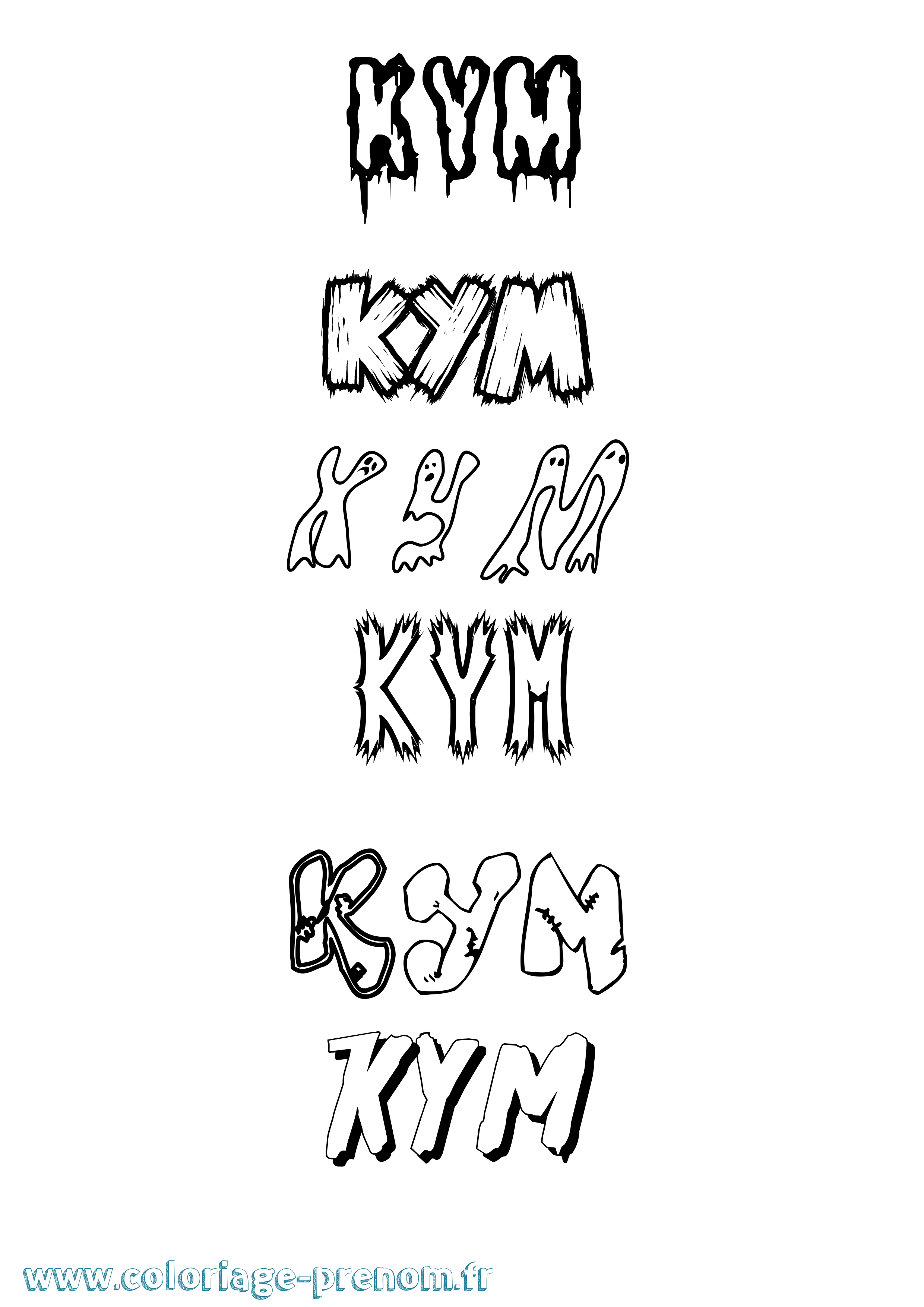 Coloriage Kym Frisson Coloriage prénom Kym Frisson