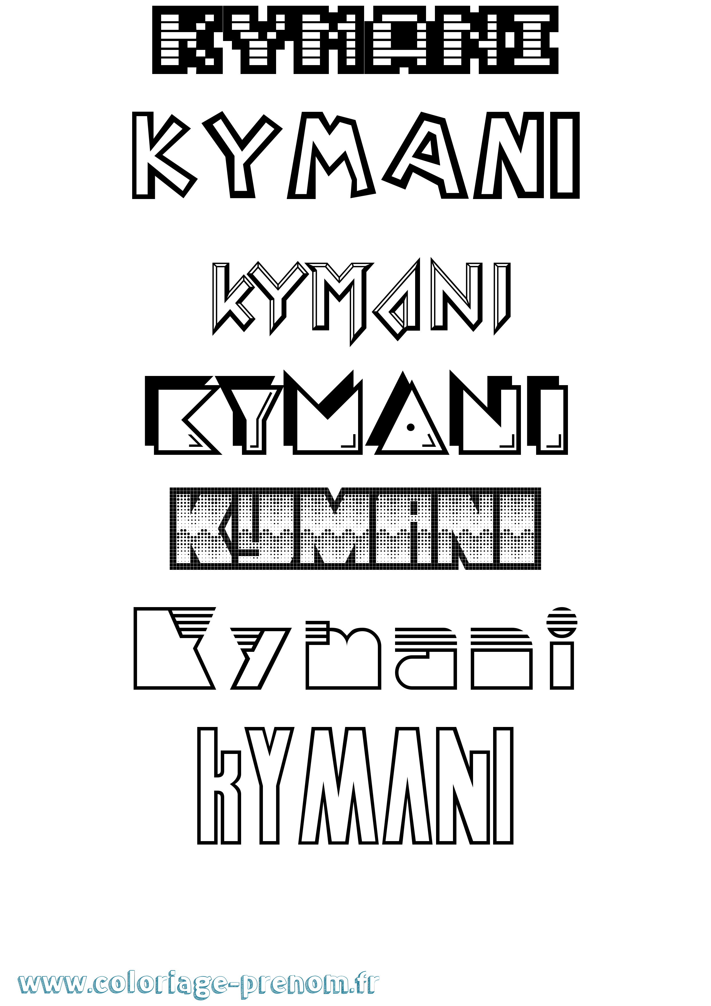 Coloriage Kymani Jeux Vidéos Coloriage prénom Kymani Jeux Vidéos