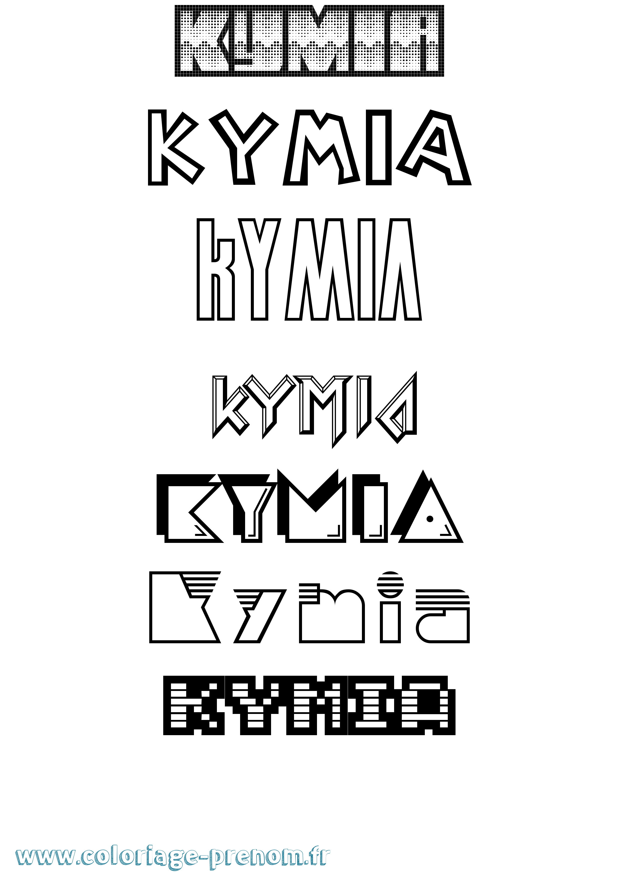 Coloriage Kymia Jeux Vidéos Coloriage prénom Kymia Jeux Vidéos