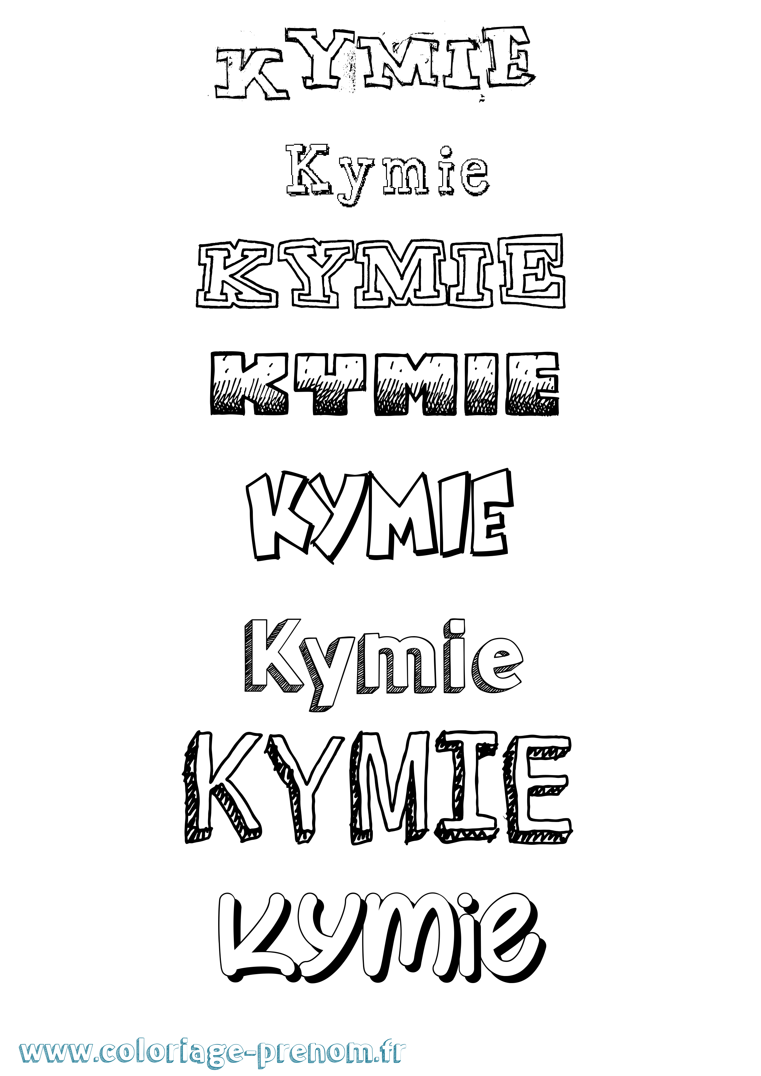 Coloriage Kymie Dessiné Coloriage prénom Kymie Dessiné