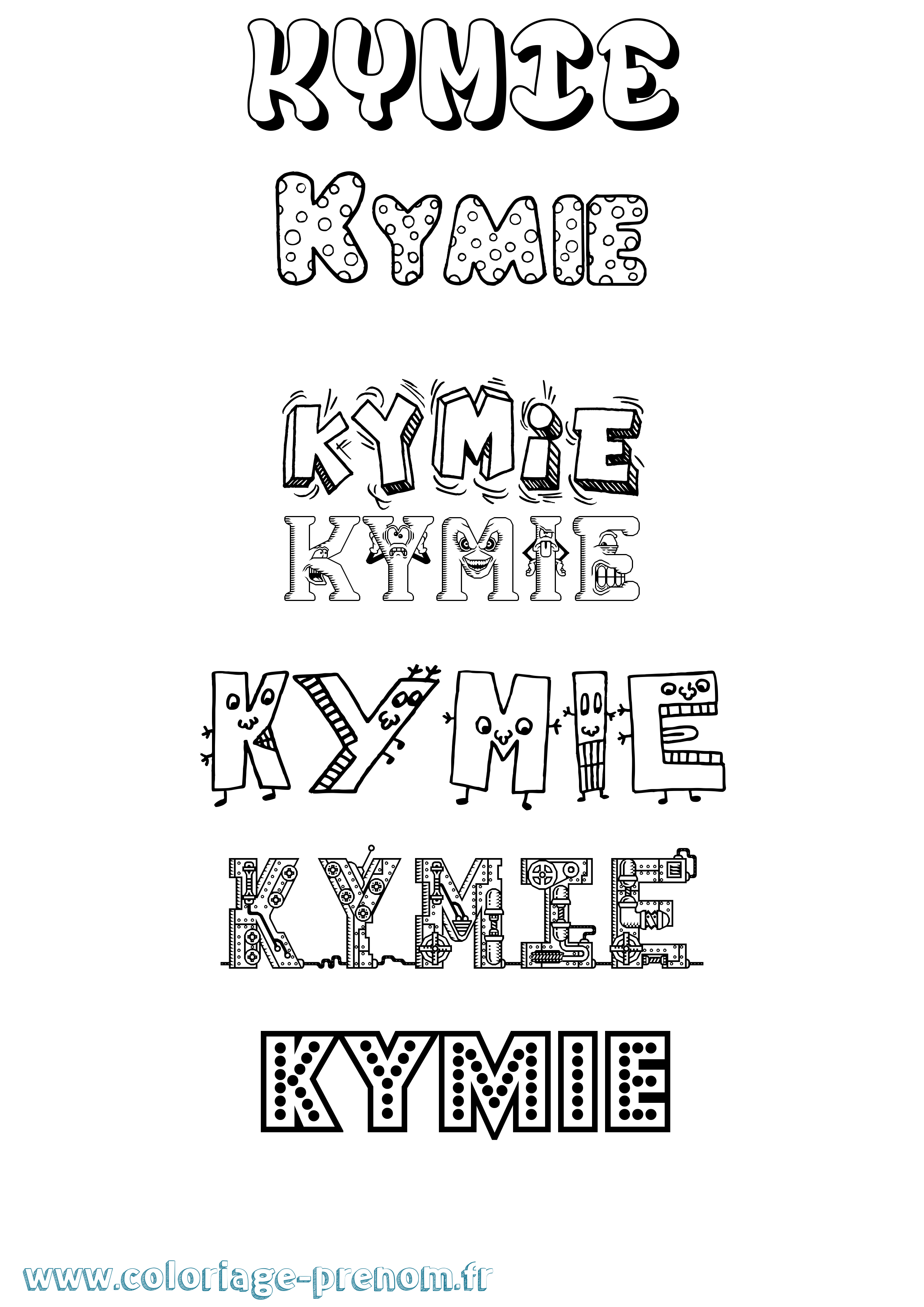 Coloriage Kymie Fun Coloriage prénom Kymie Fun