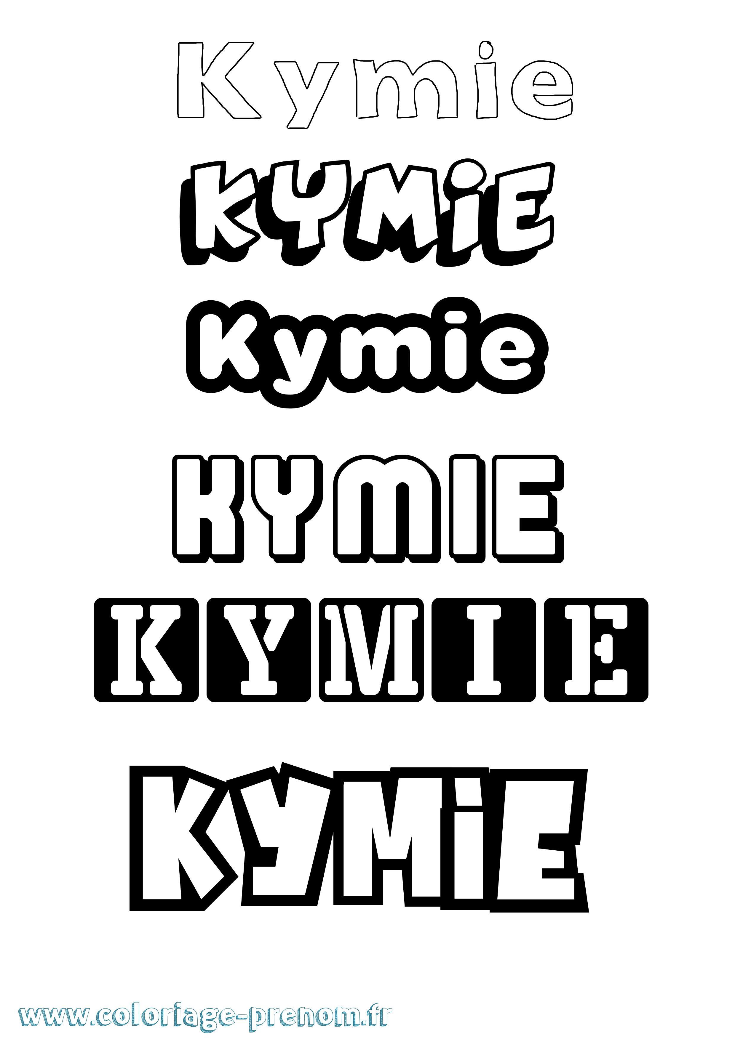Coloriage Kymie Simple Coloriage prénom Kymie Simple