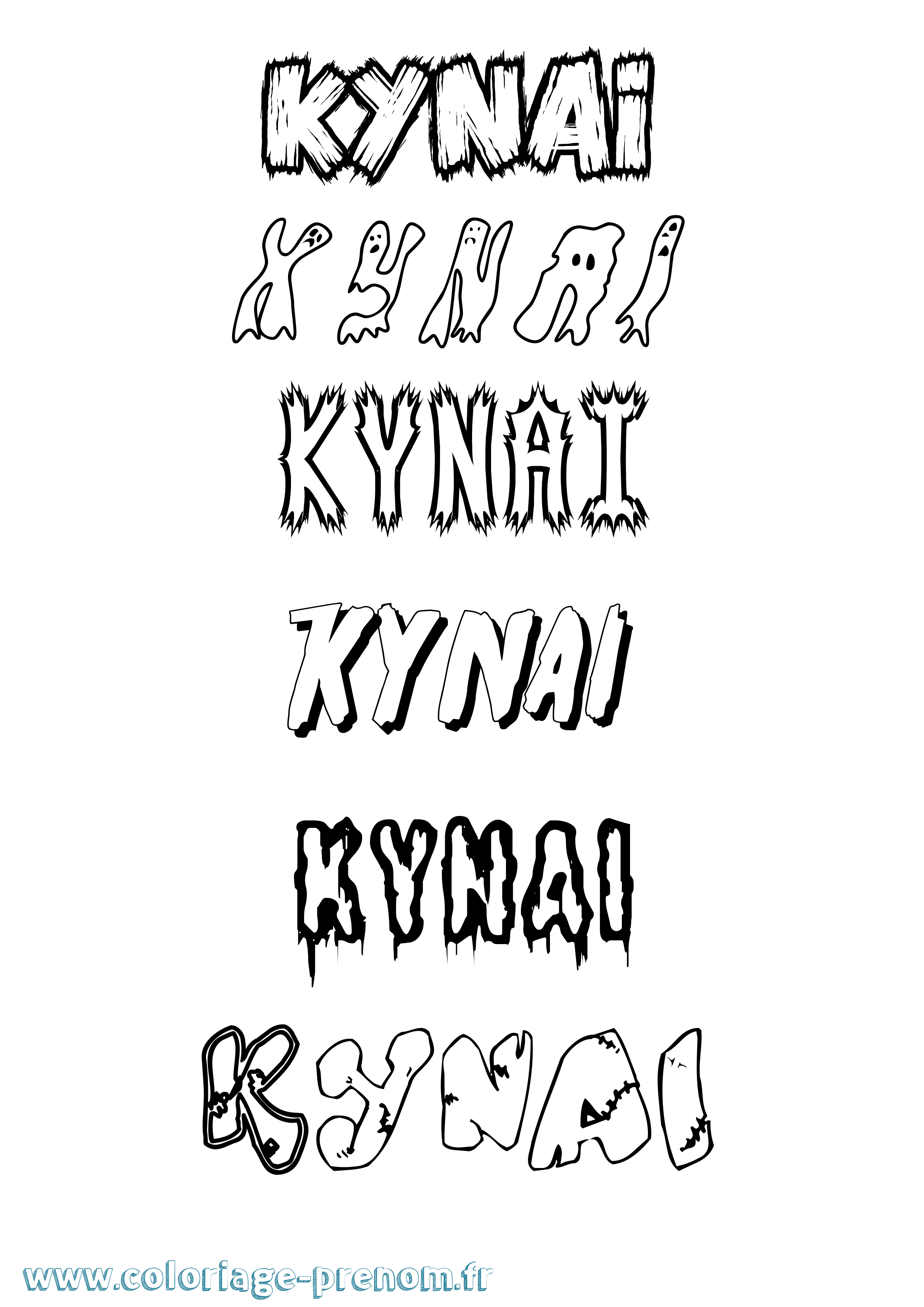 Coloriage Kynai Frisson Coloriage prénom Kynai Frisson