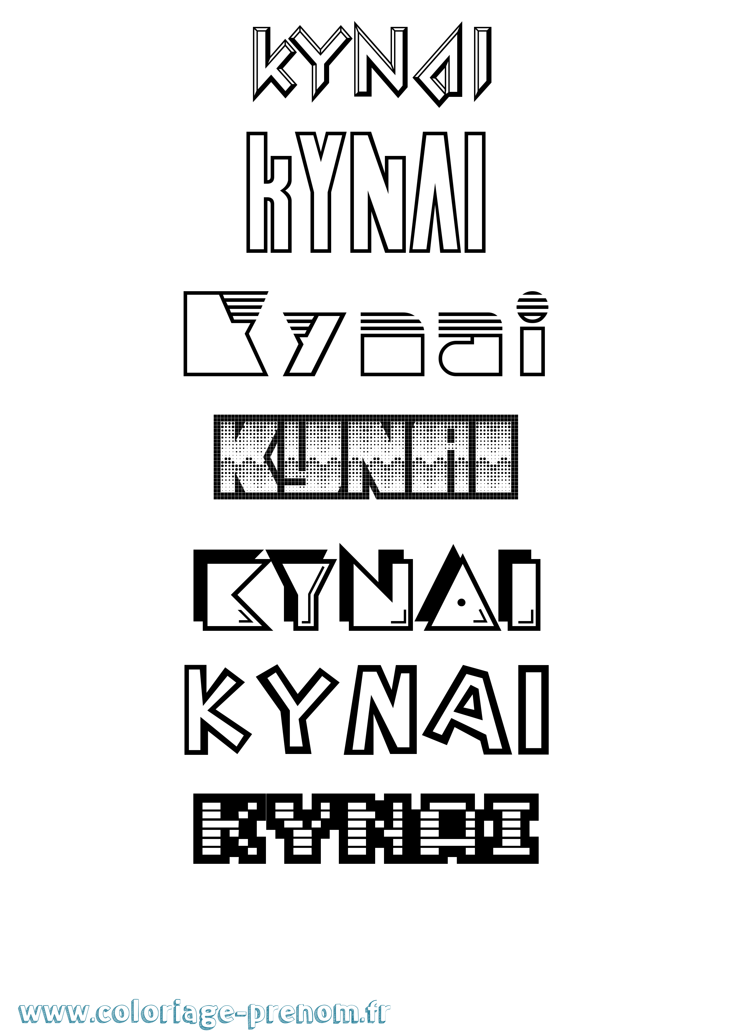 Coloriage Kynai Jeux Vidéos Coloriage prénom Kynai Jeux Vidéos