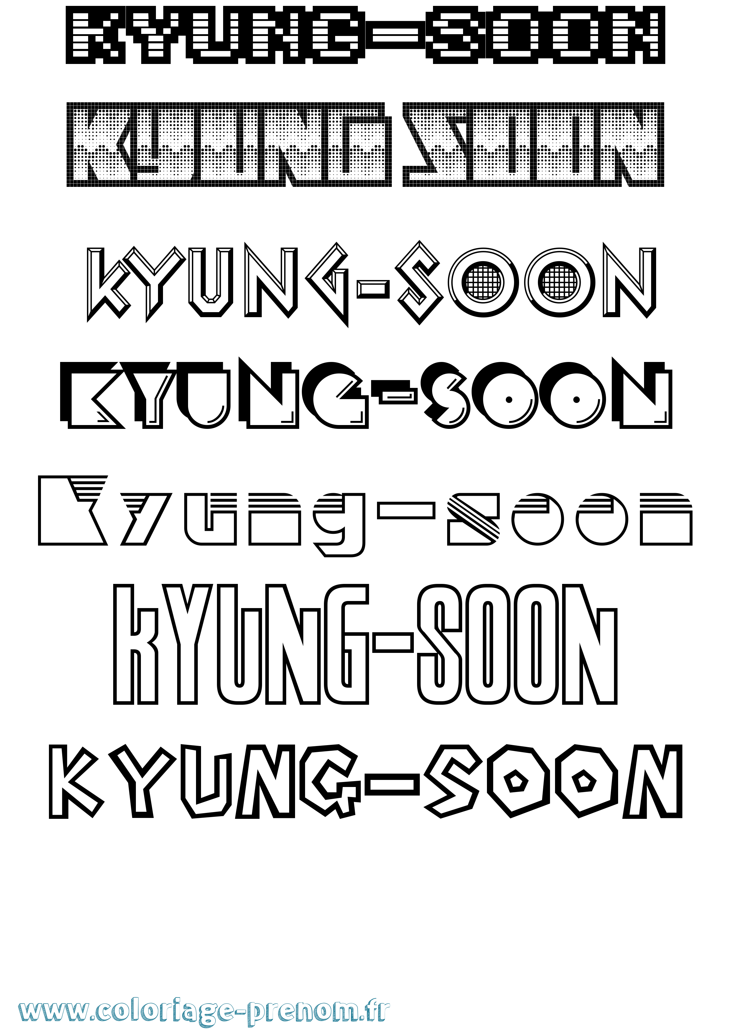 Coloriage Kyung-Soon Jeux Vidéos Coloriage prénom Kyung-Soon Jeux Vidéos