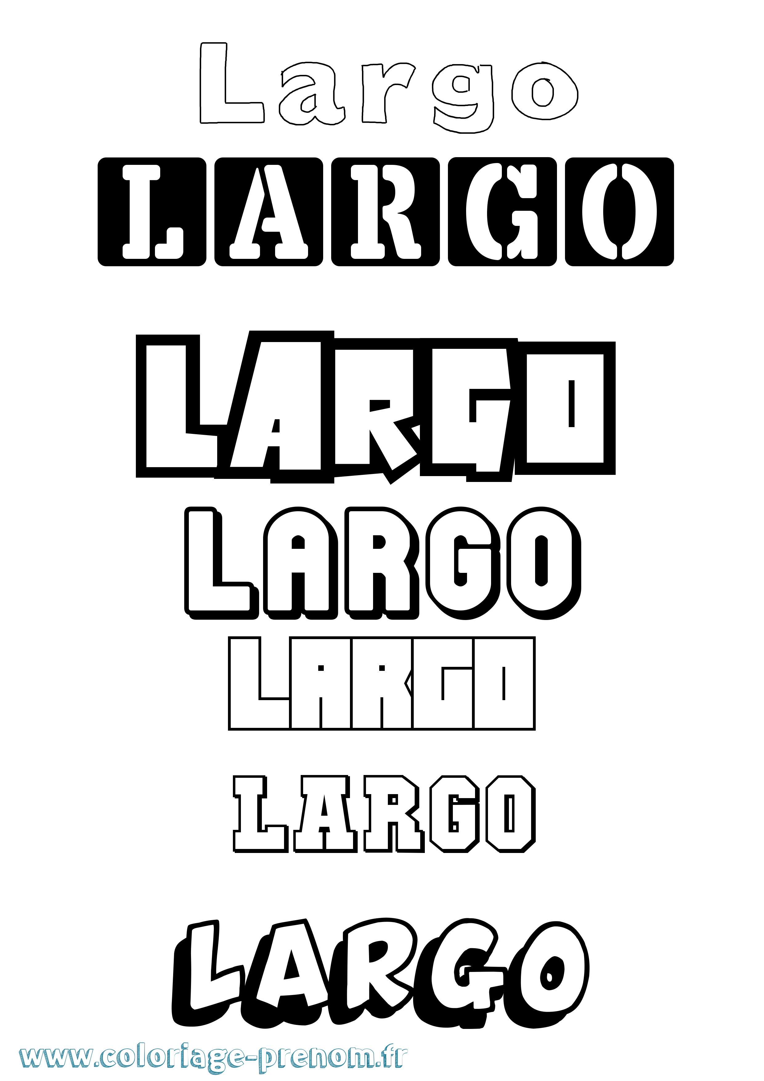 Coloriage Largo Simple Coloriage prénom Largo Simple