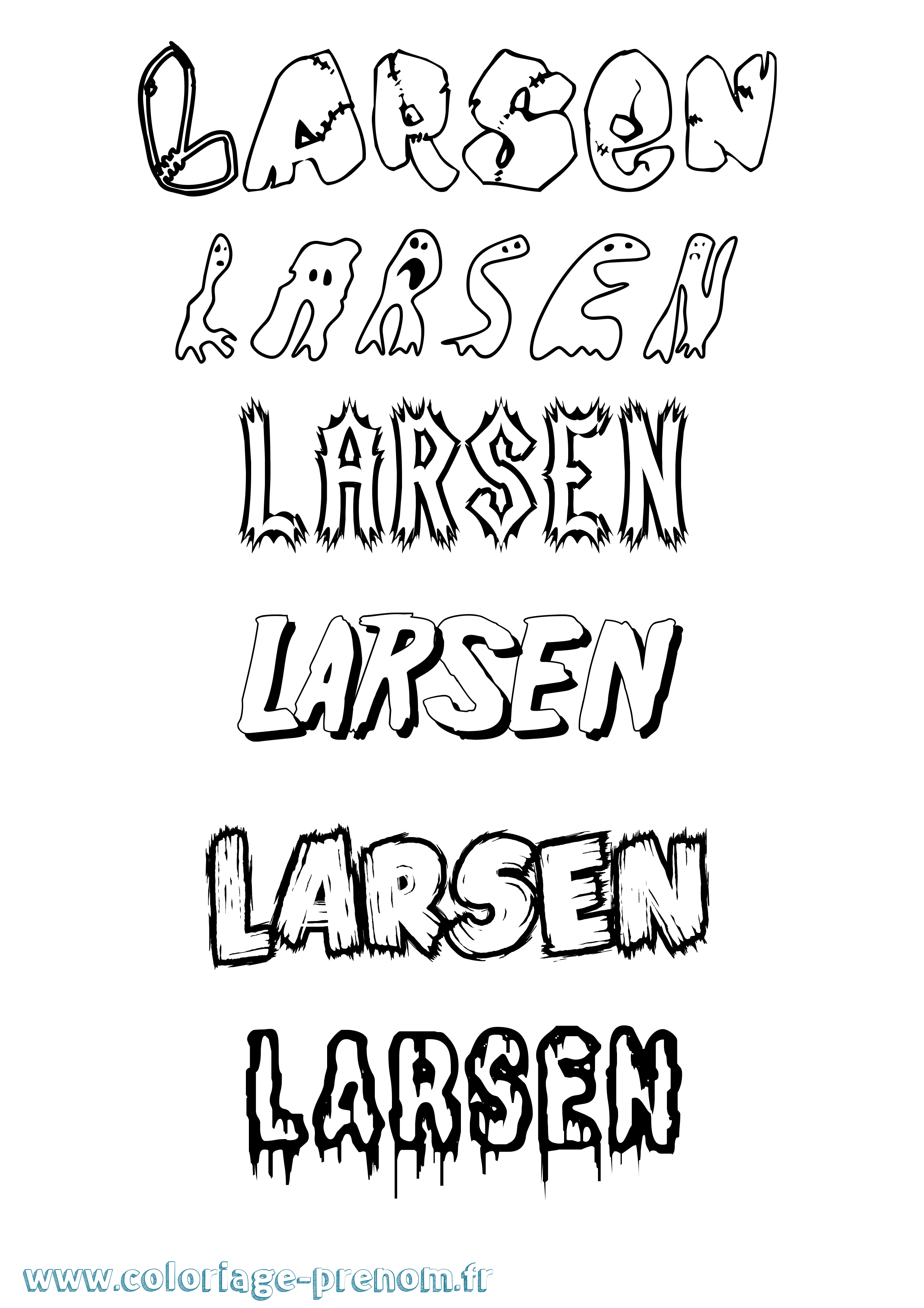 Coloriage Larsen Frisson Coloriage prénom Larsen Frisson