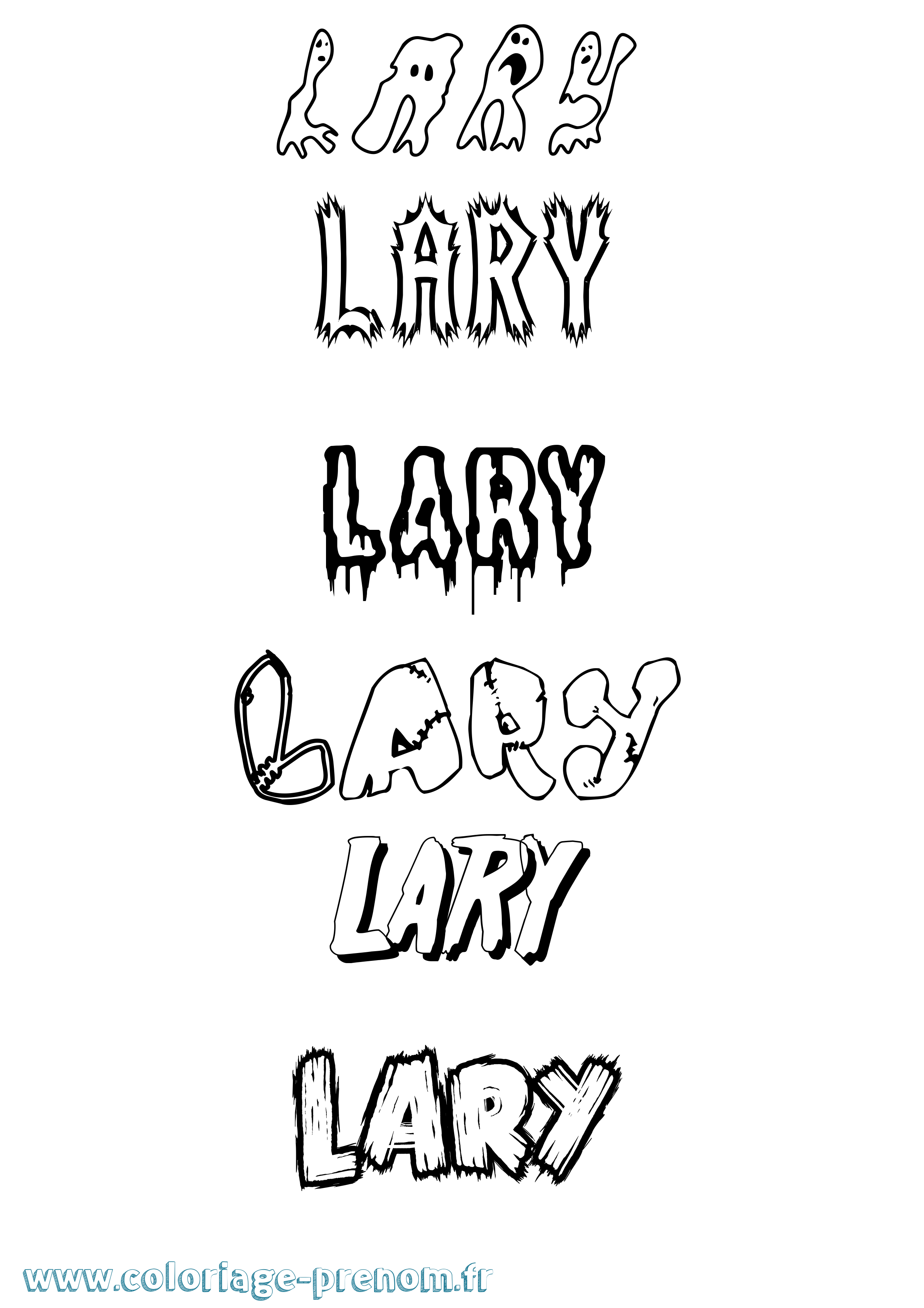 Coloriage Lary Frisson Coloriage prénom Lary Frisson