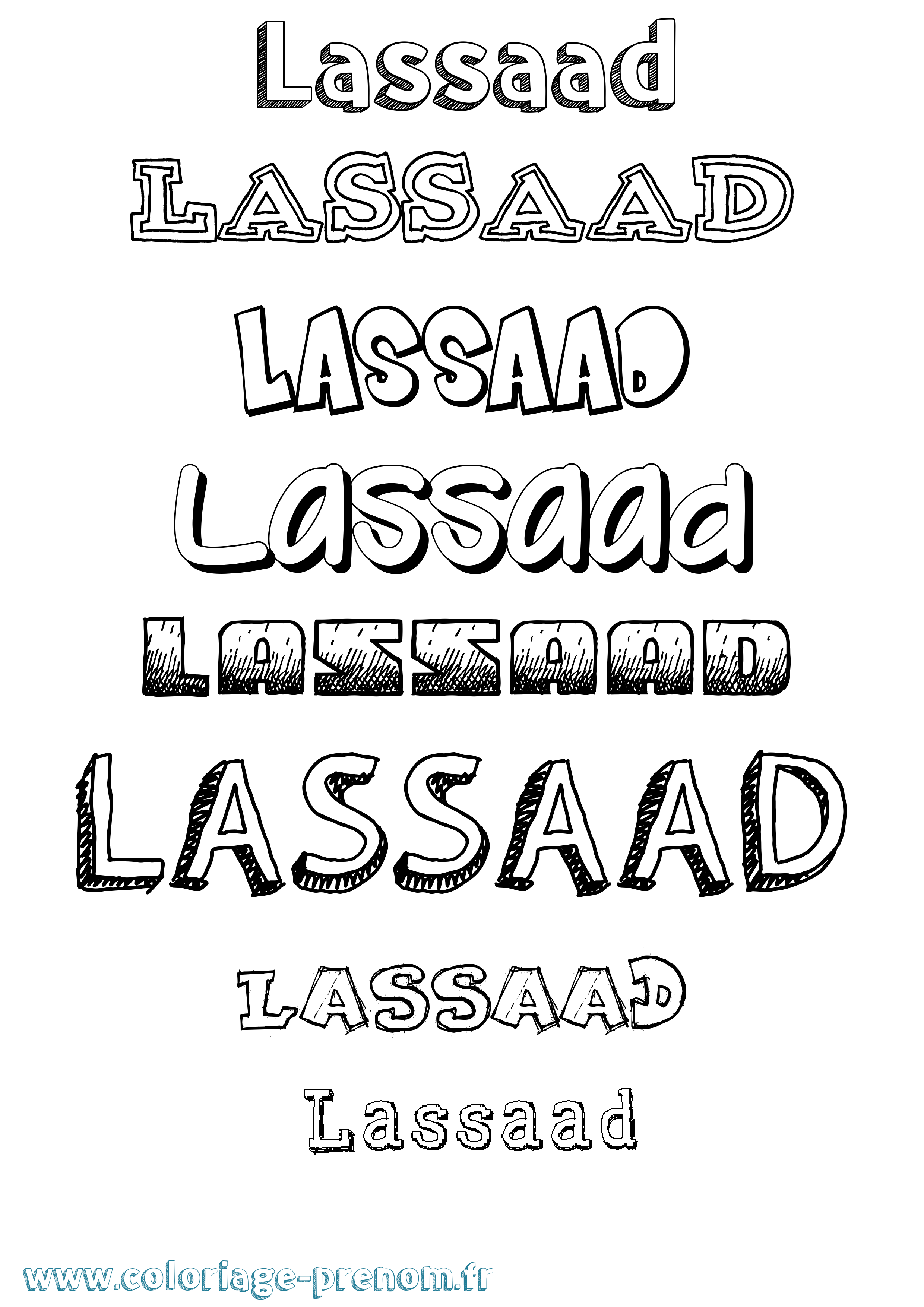 Coloriage Lassaad Dessiné Coloriage prénom Lassaad Dessiné