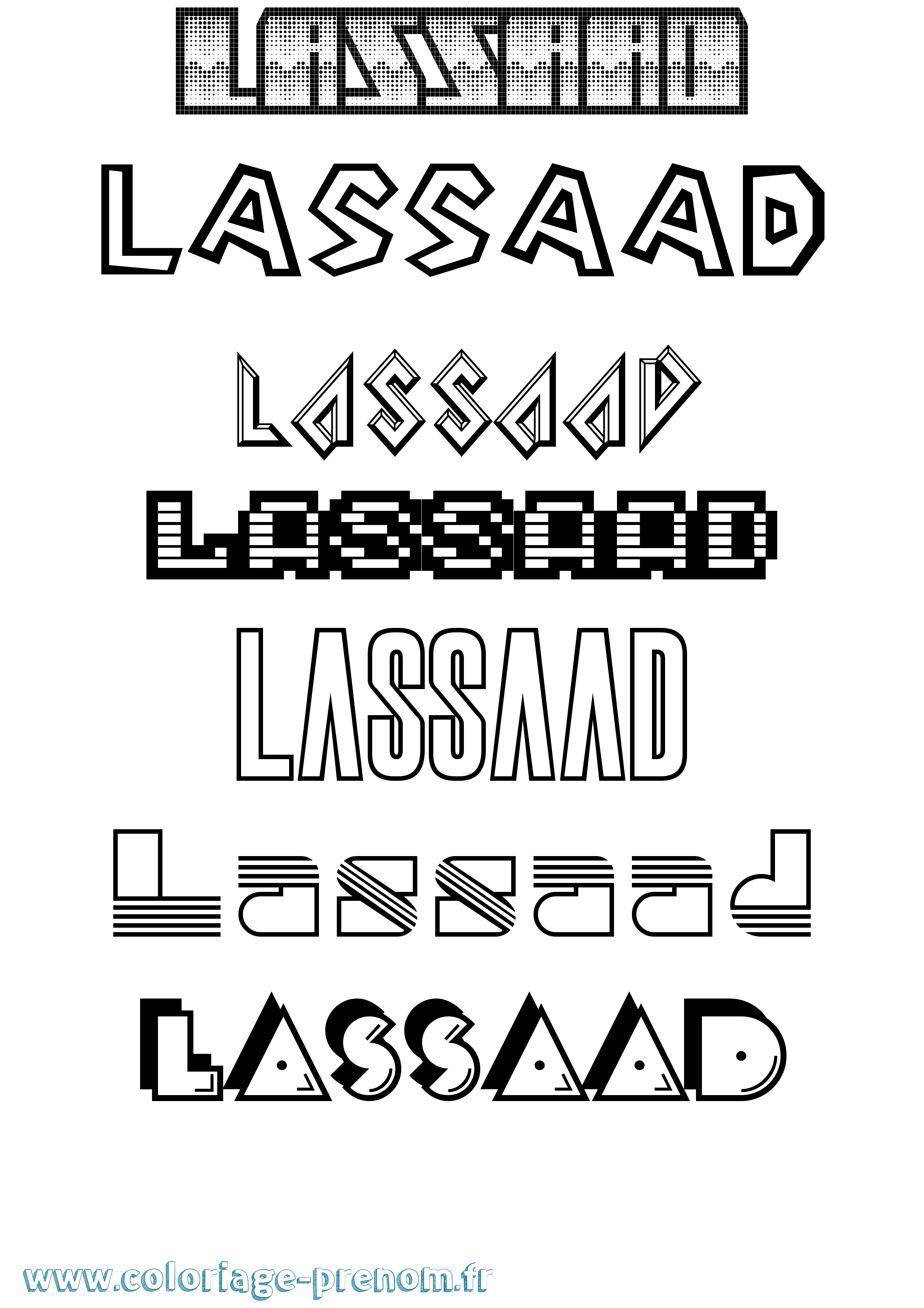 Coloriage Lassaad Jeux Vidéos Coloriage prénom Lassaad Jeux Vidéos