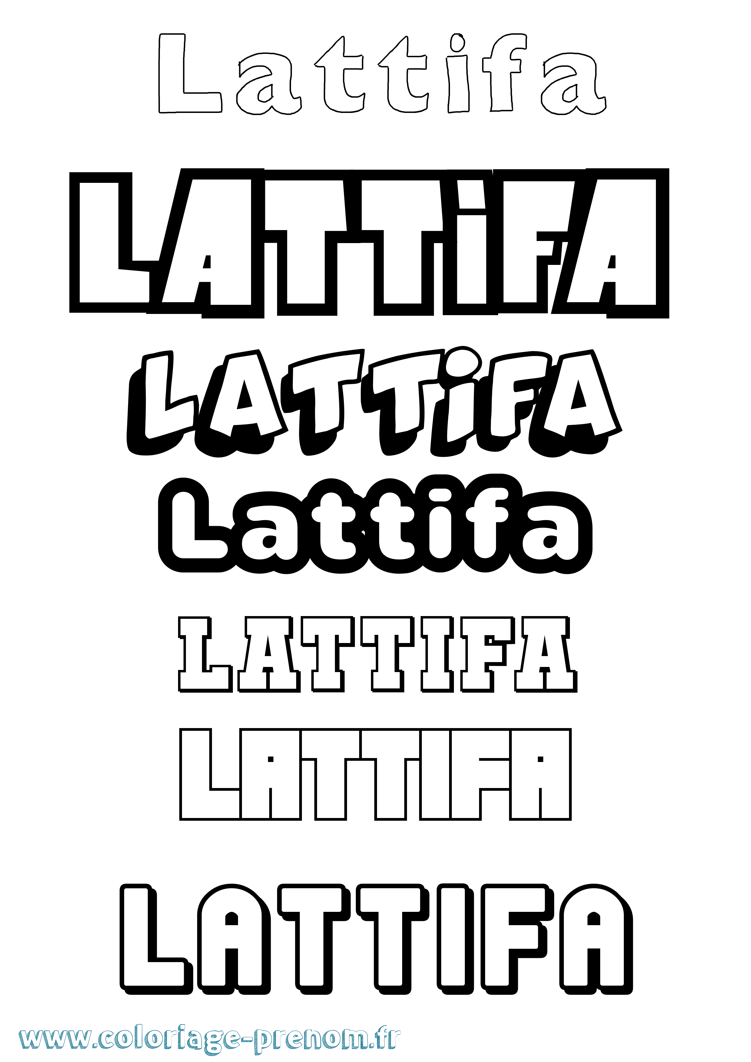 Coloriage Lattifa Simple Coloriage prénom Lattifa Simple