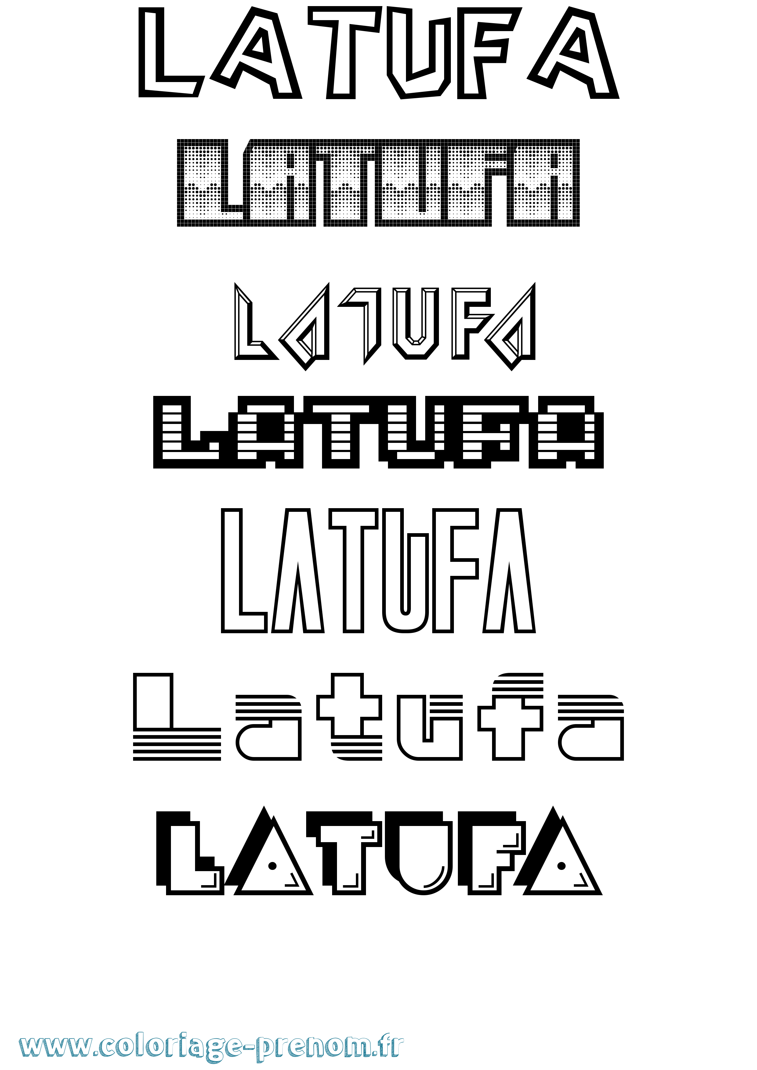 Coloriage Latufa Jeux Vidéos Coloriage prénom Latufa Jeux Vidéos