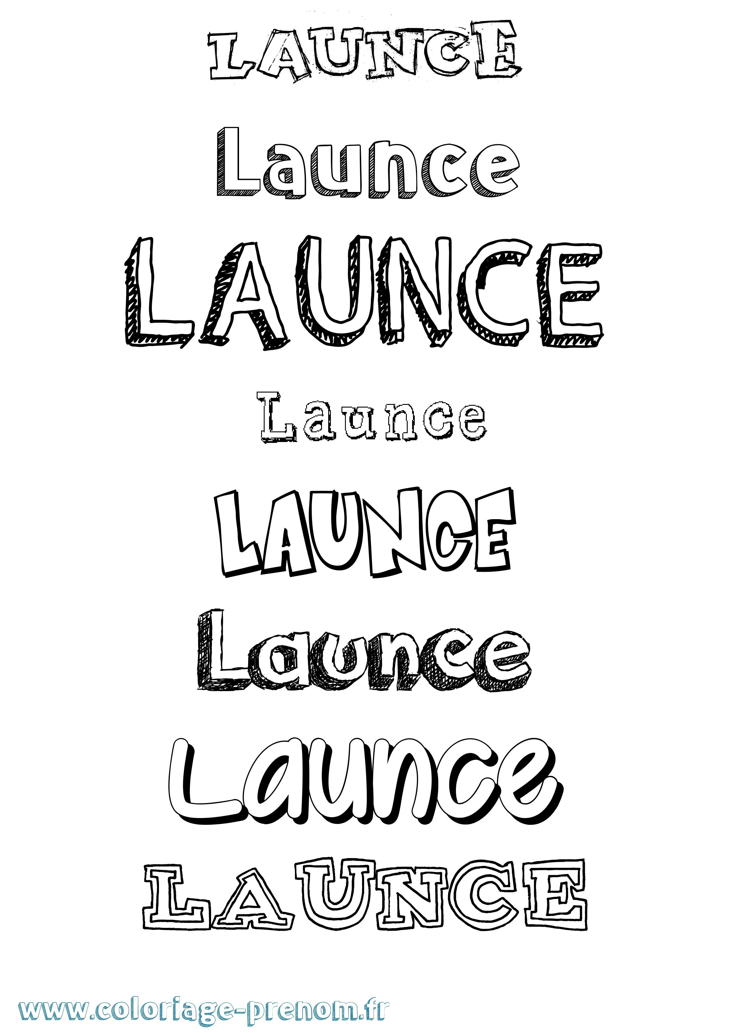 Coloriage Launce Dessiné Coloriage prénom Launce Dessiné