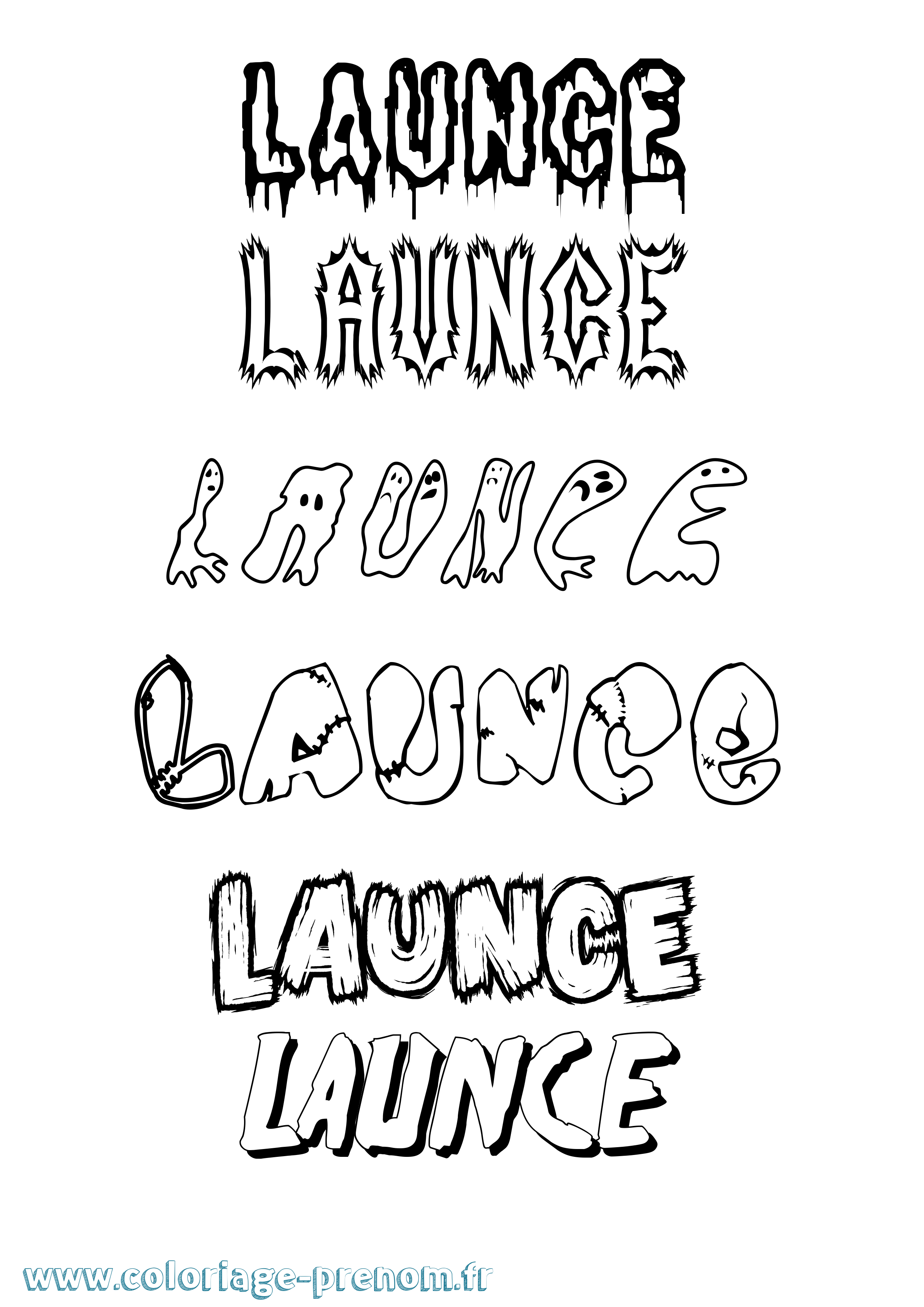 Coloriage Launce Frisson Coloriage prénom Launce Frisson