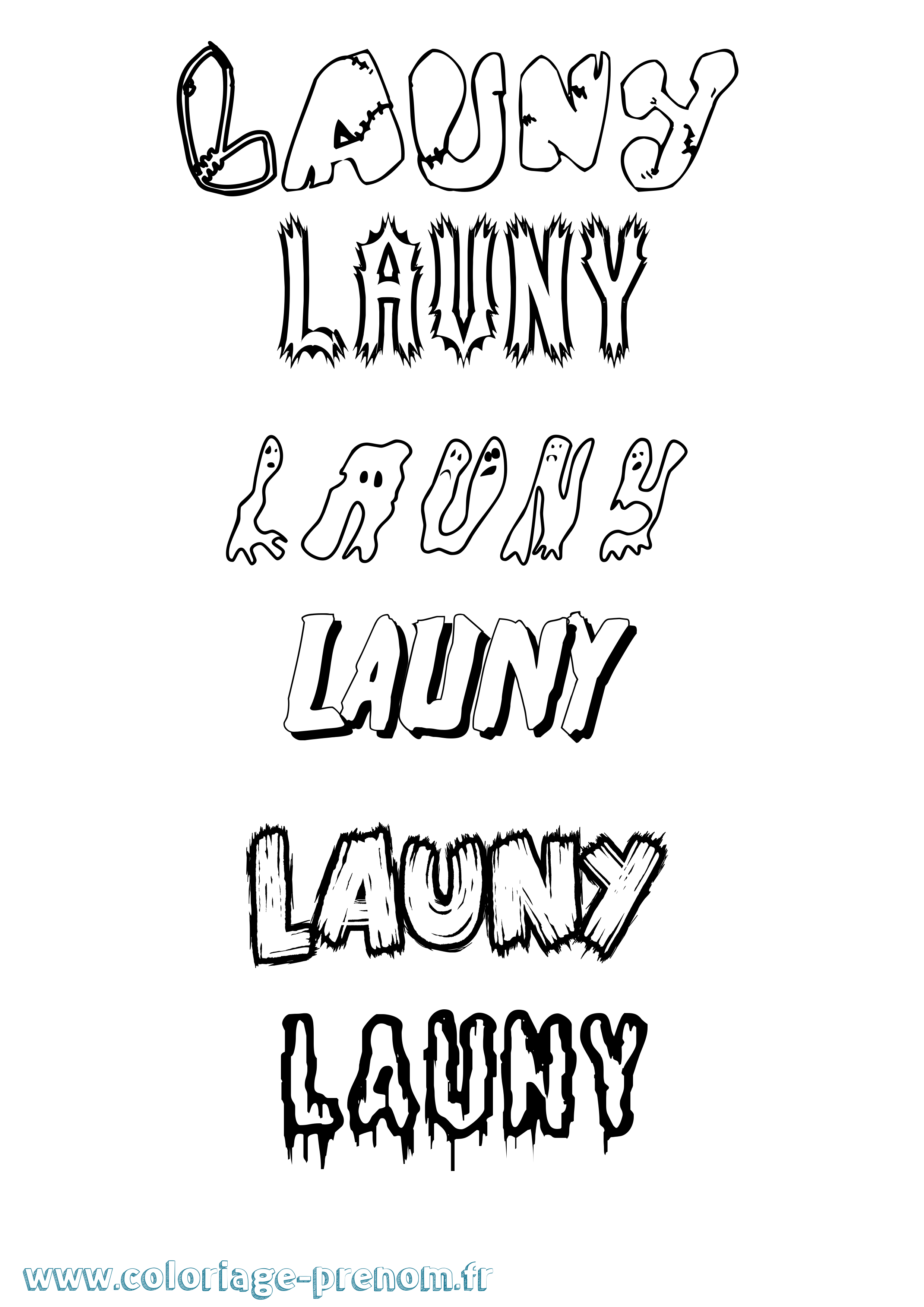 Coloriage Launy Frisson Coloriage prénom Launy Frisson