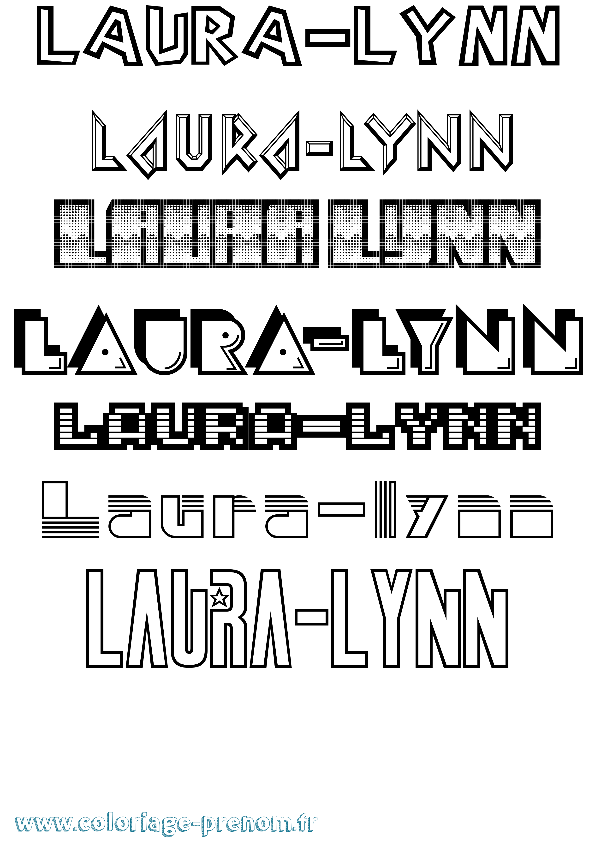 Coloriage Laura-Lynn Jeux Vidéos Coloriage prénom Laura-Lynn Jeux Vidéos