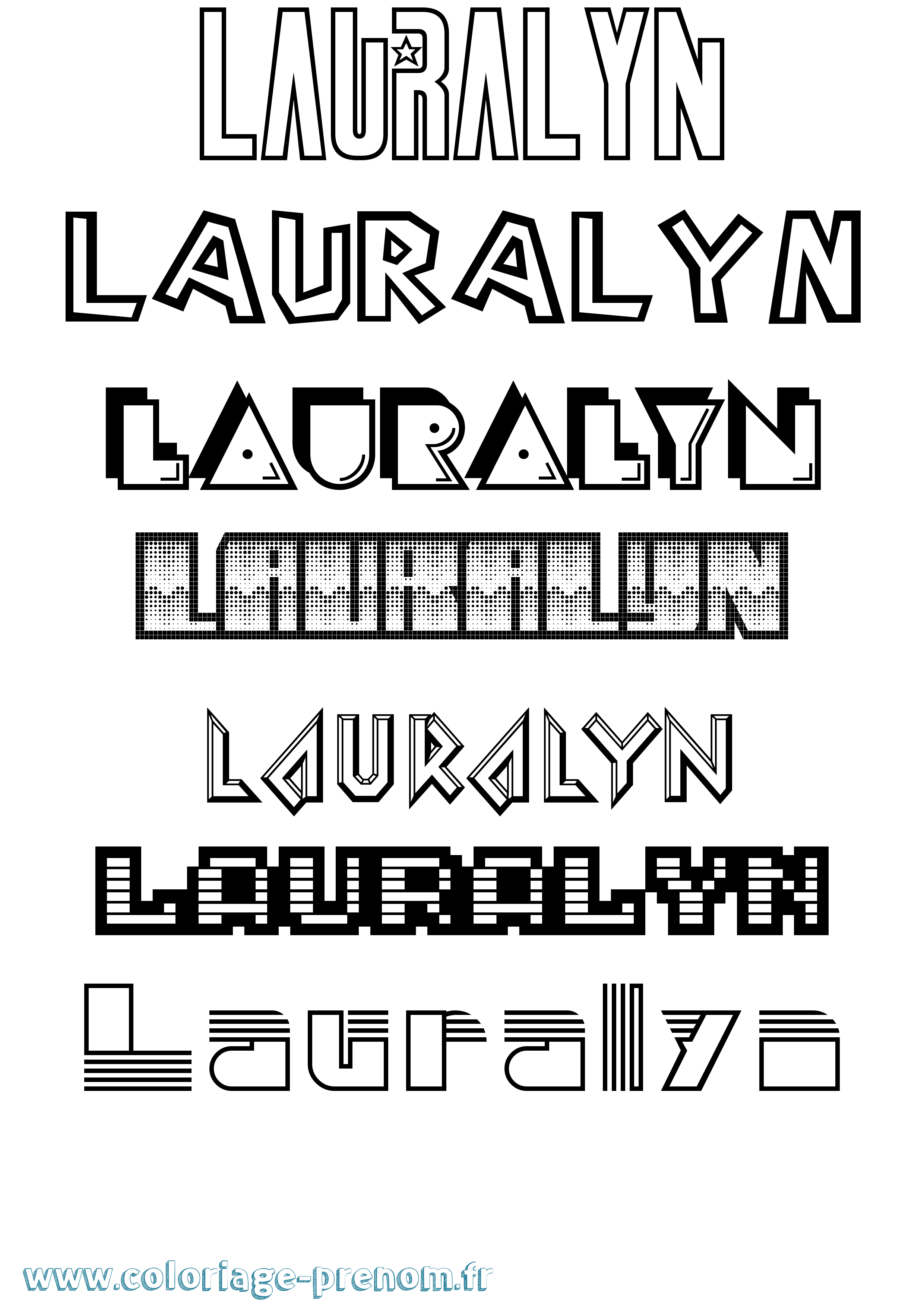 Coloriage Lauralyn Jeux Vidéos Coloriage prénom Lauralyn Jeux Vidéos
