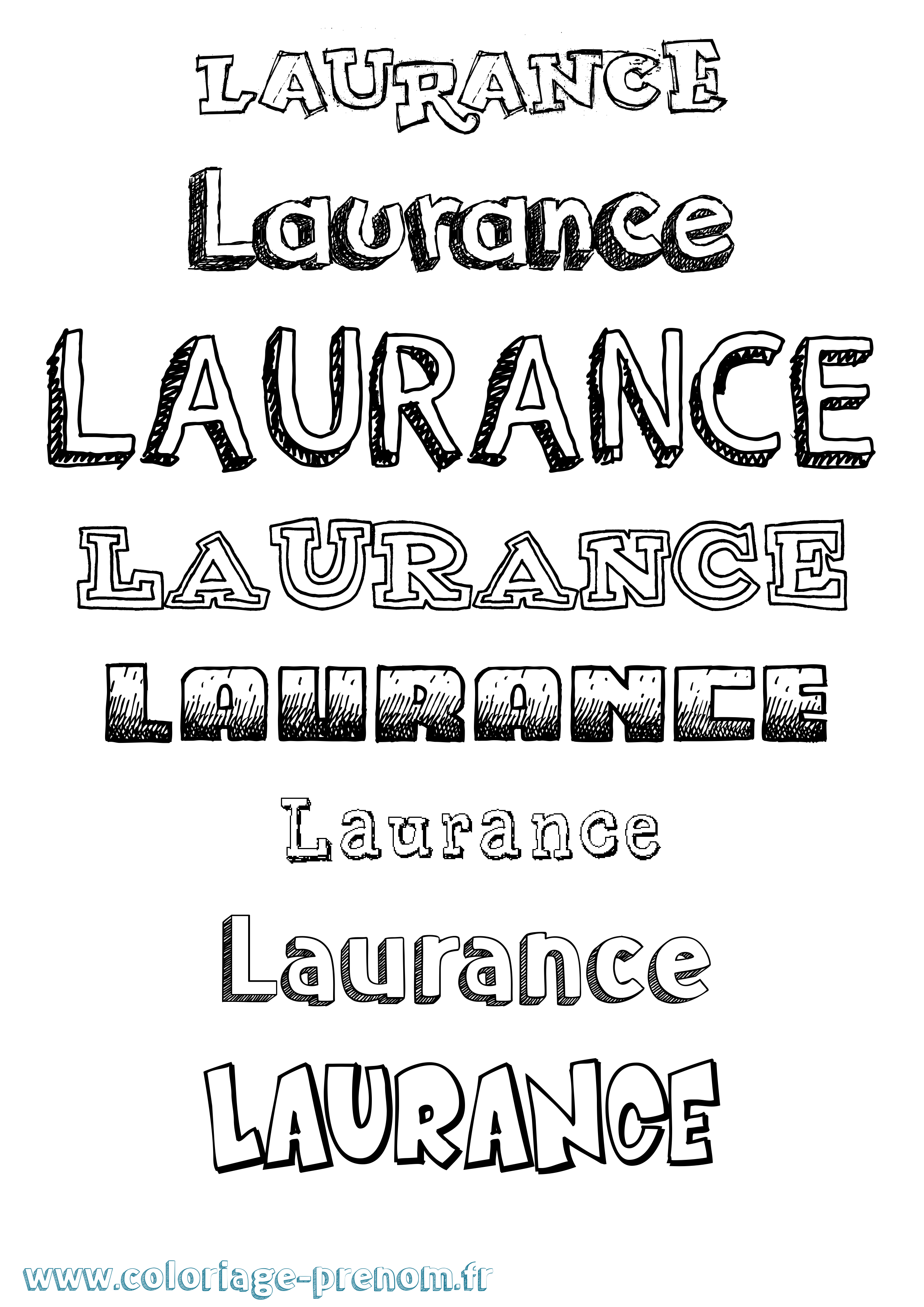 Coloriage Laurance Dessiné Coloriage prénom Laurance Dessiné