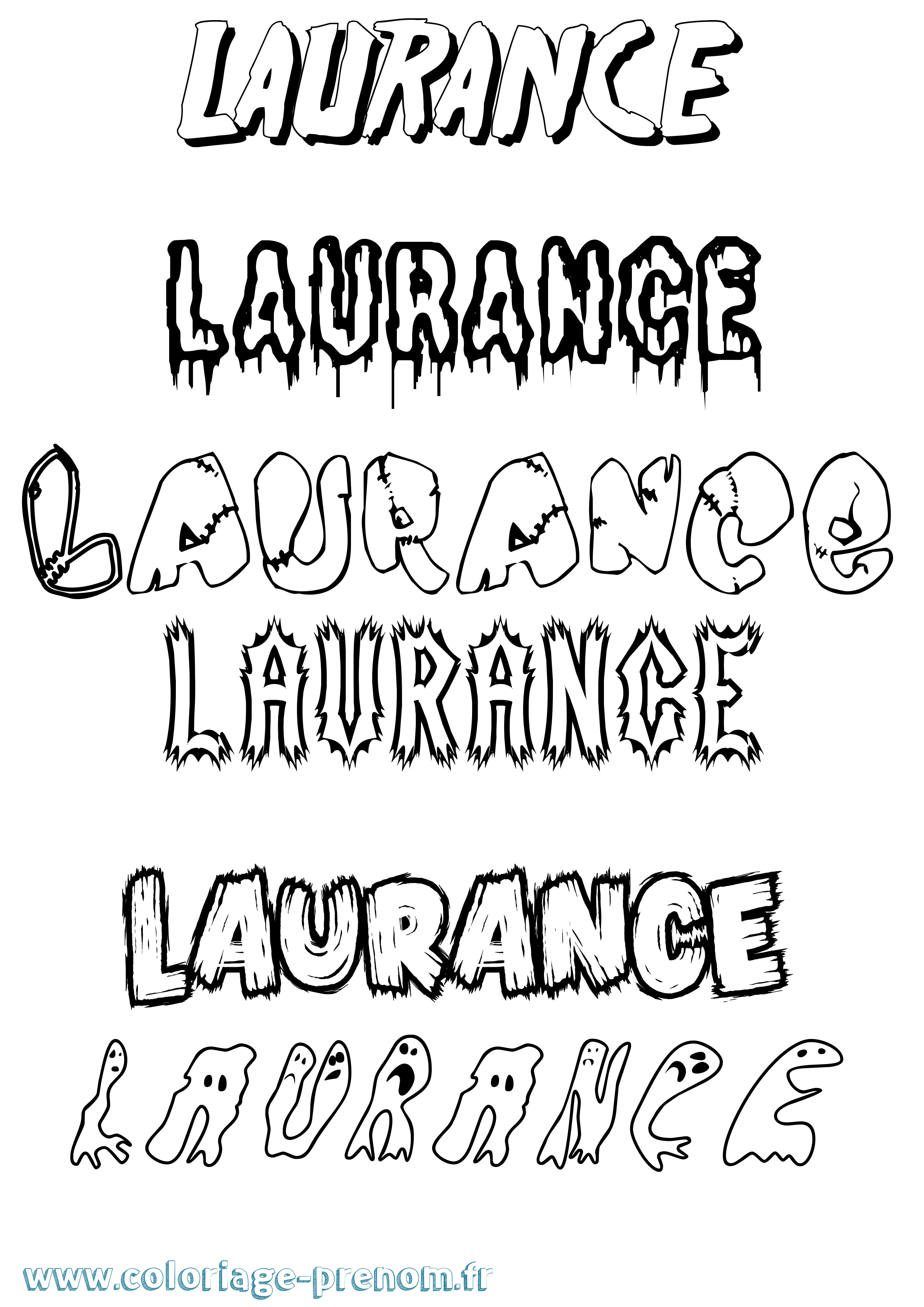 Coloriage Laurance Frisson Coloriage prénom Laurance Frisson